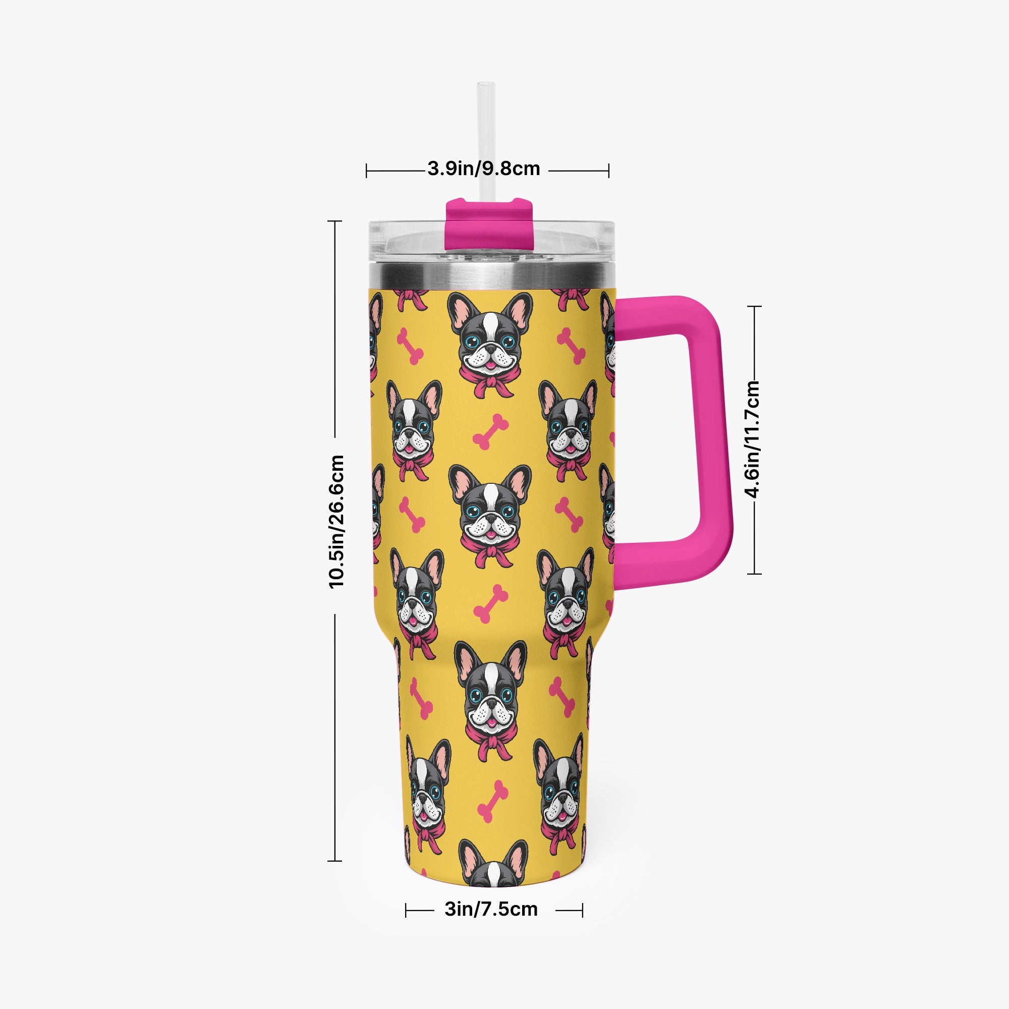 French Bulldog Stainless Tumbler for Frenchie Enthusiasts-fadou