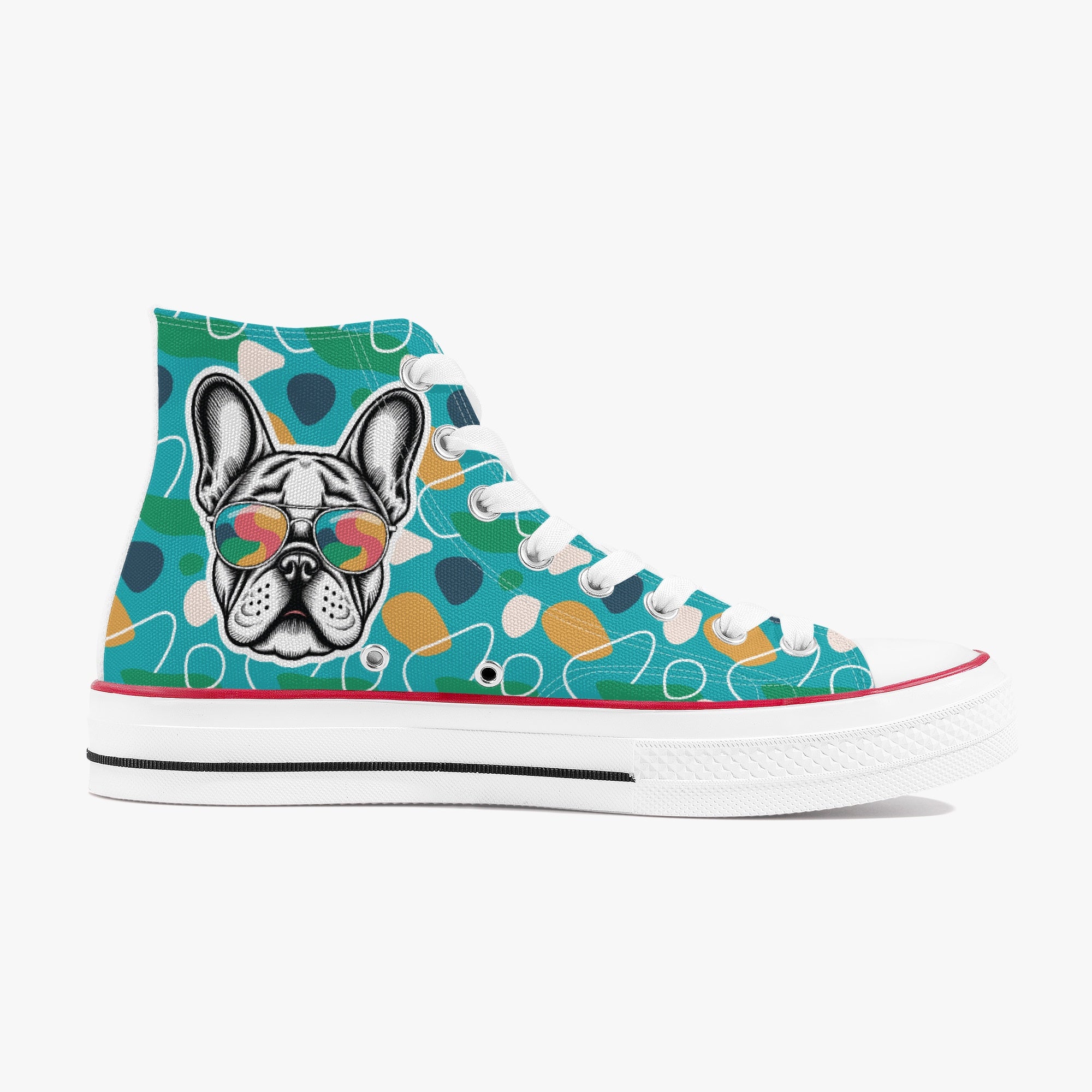 Angel High-Top Casual Footwear for Frenchie Enthusiasts-fadou