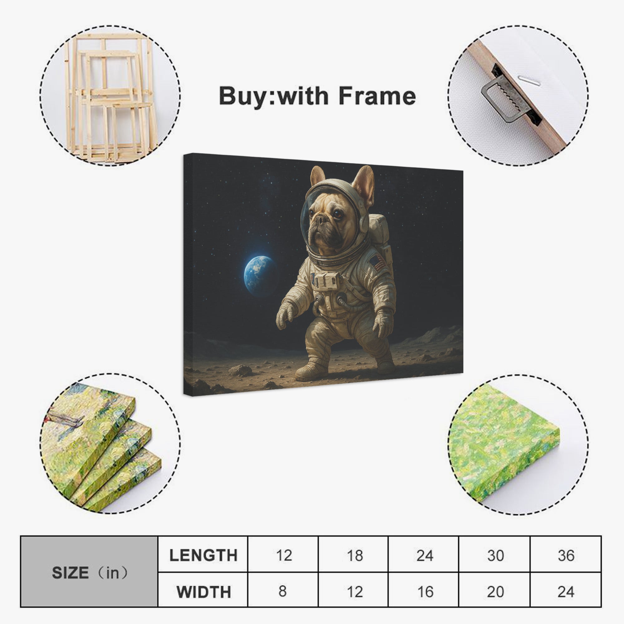 Fiona Adorable Canvas Wall Art for Frenchie Enthusiasts-fadou