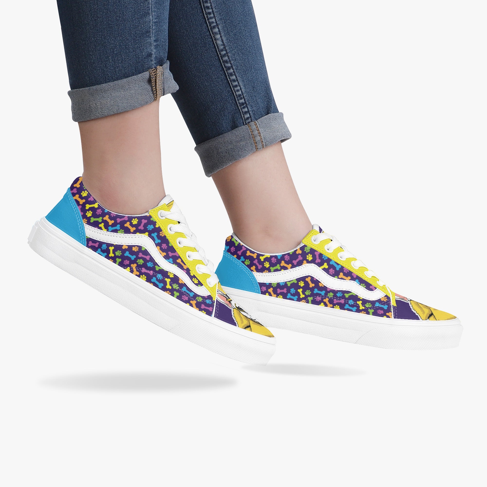 French Bulldog Trendy High-Top Shoes for Frenchie Enthusiasts-fadou
