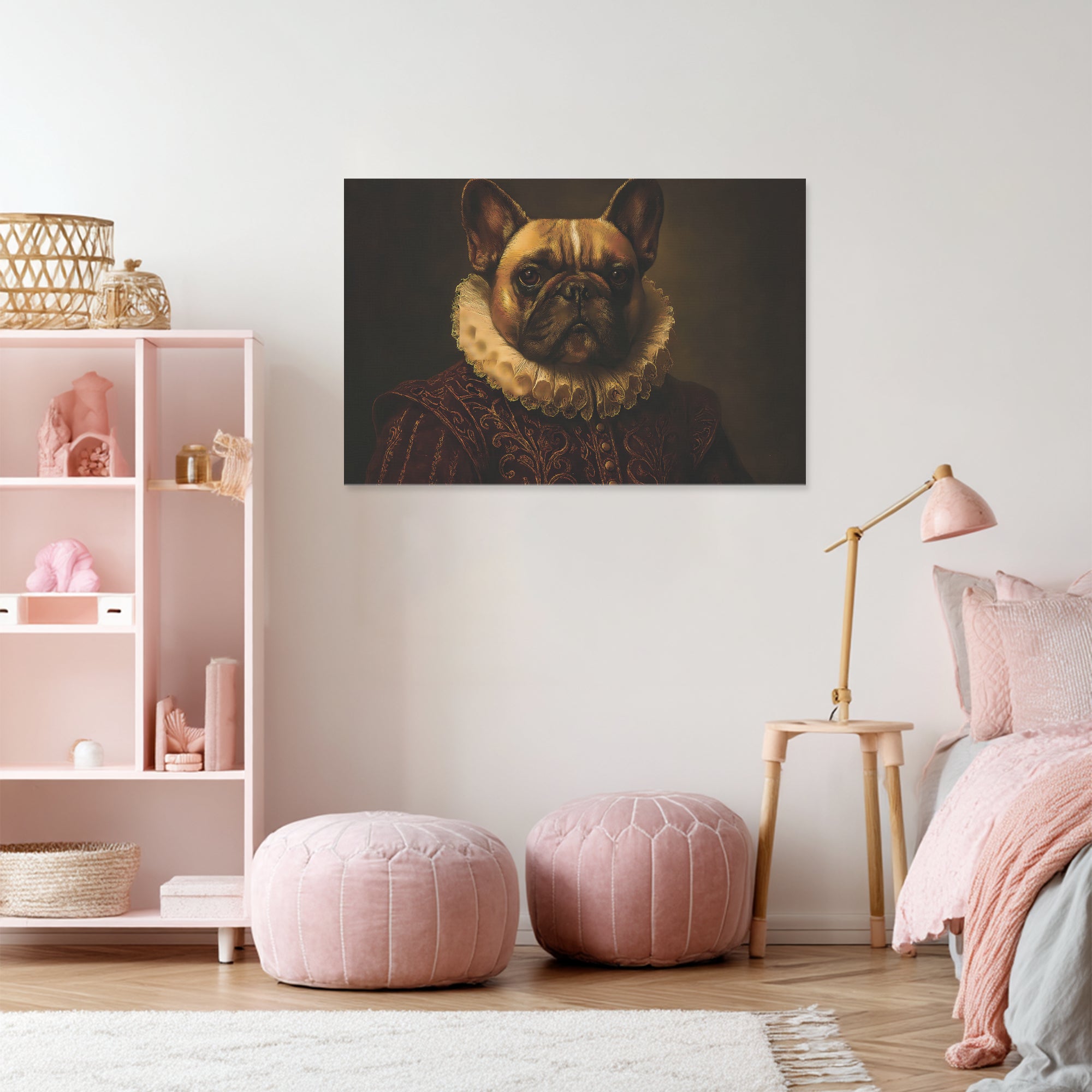 French Bulldog Adorable Canvas Wall Art for Pet Culture-fadou