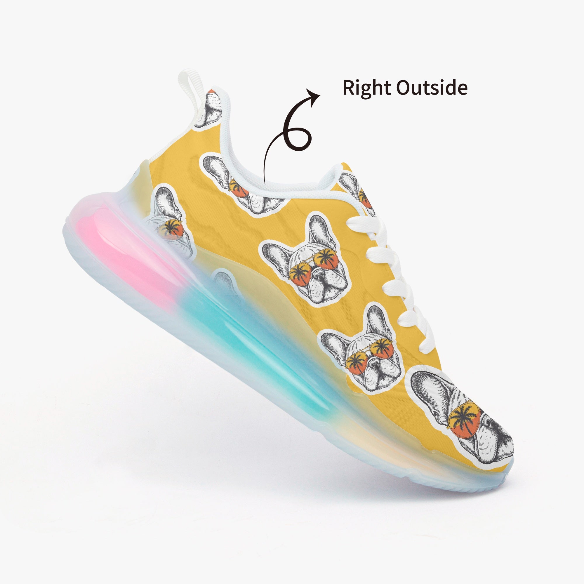 French Bulldog Lightweight Canvas Sneakers for Frenchie Enthusiasts-fadou