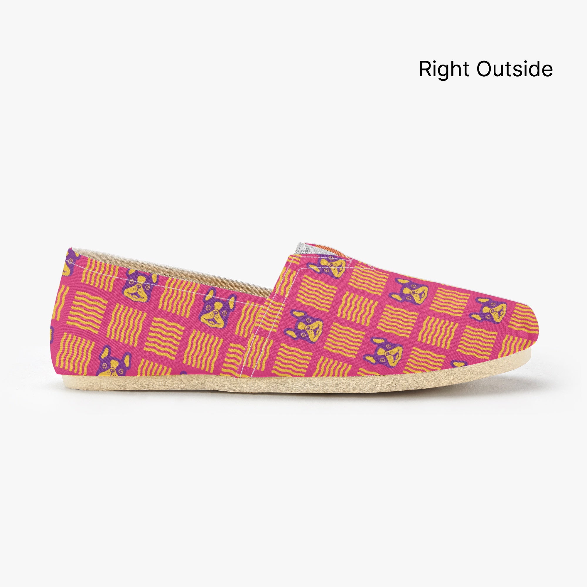 French Bulldog Casual Canvas Sneakers for Everyday Wear-fadou