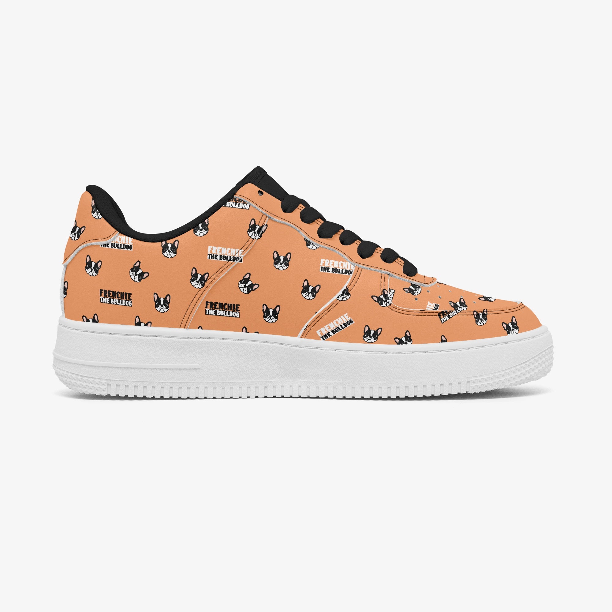 Low-Top Leather High-Top Shoes for Frenchie Enthusiasts-fadou