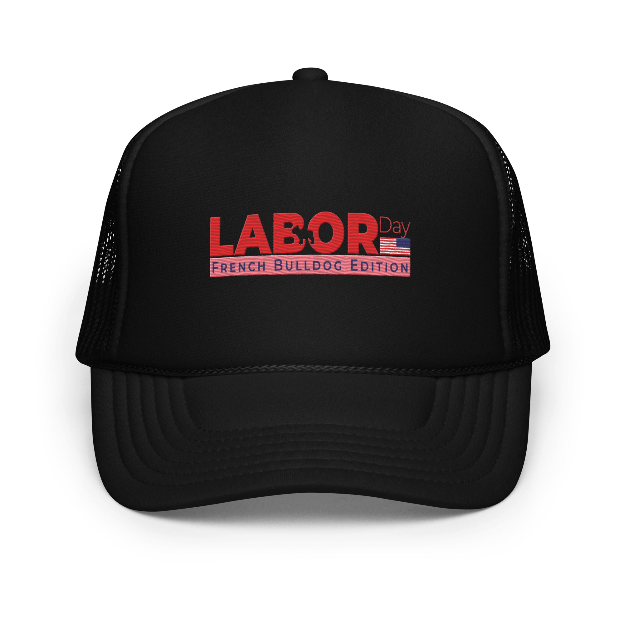 Labor Day - Foam Trucker Hat for Frenchie Fans Everywhere-fadou