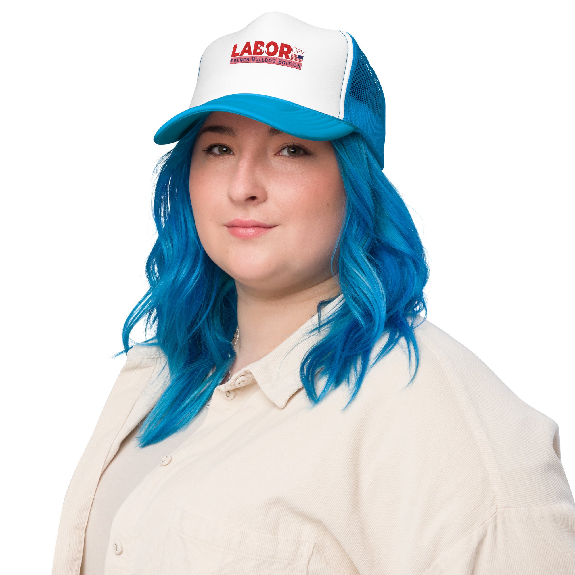 Labor Day - Foam Trucker Hat for Frenchie Fans Everywhere-fadou