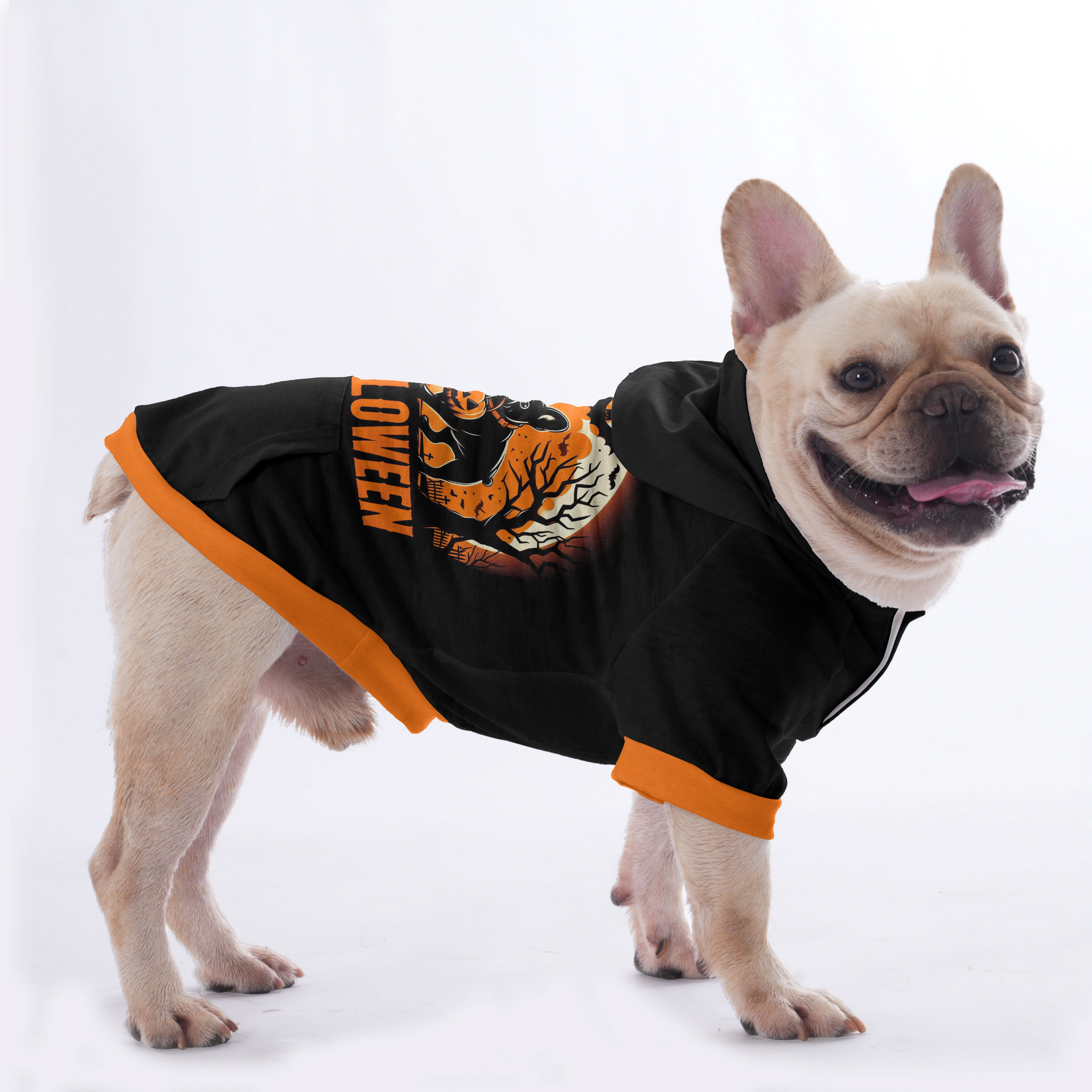 French Bulldog Halloween Pet Sweatshirt for Short-Nosed Dogs-fadou