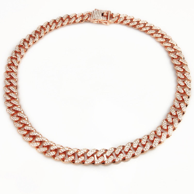 Frenchie Cuban Diamond Necklace Chain for Frenchie Enthusiasts-fadou
