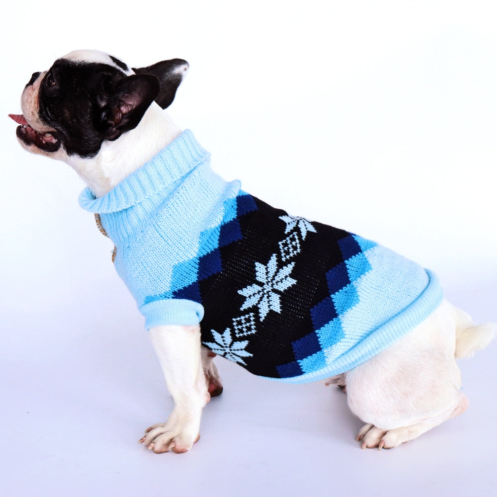 French Bulldog Christmas Knit Sweater for Brachycephalic Dogs-fadou