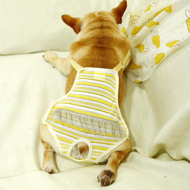 French Bulldog Washable Pup Diaper for Short-Nosed Dogs-fadou