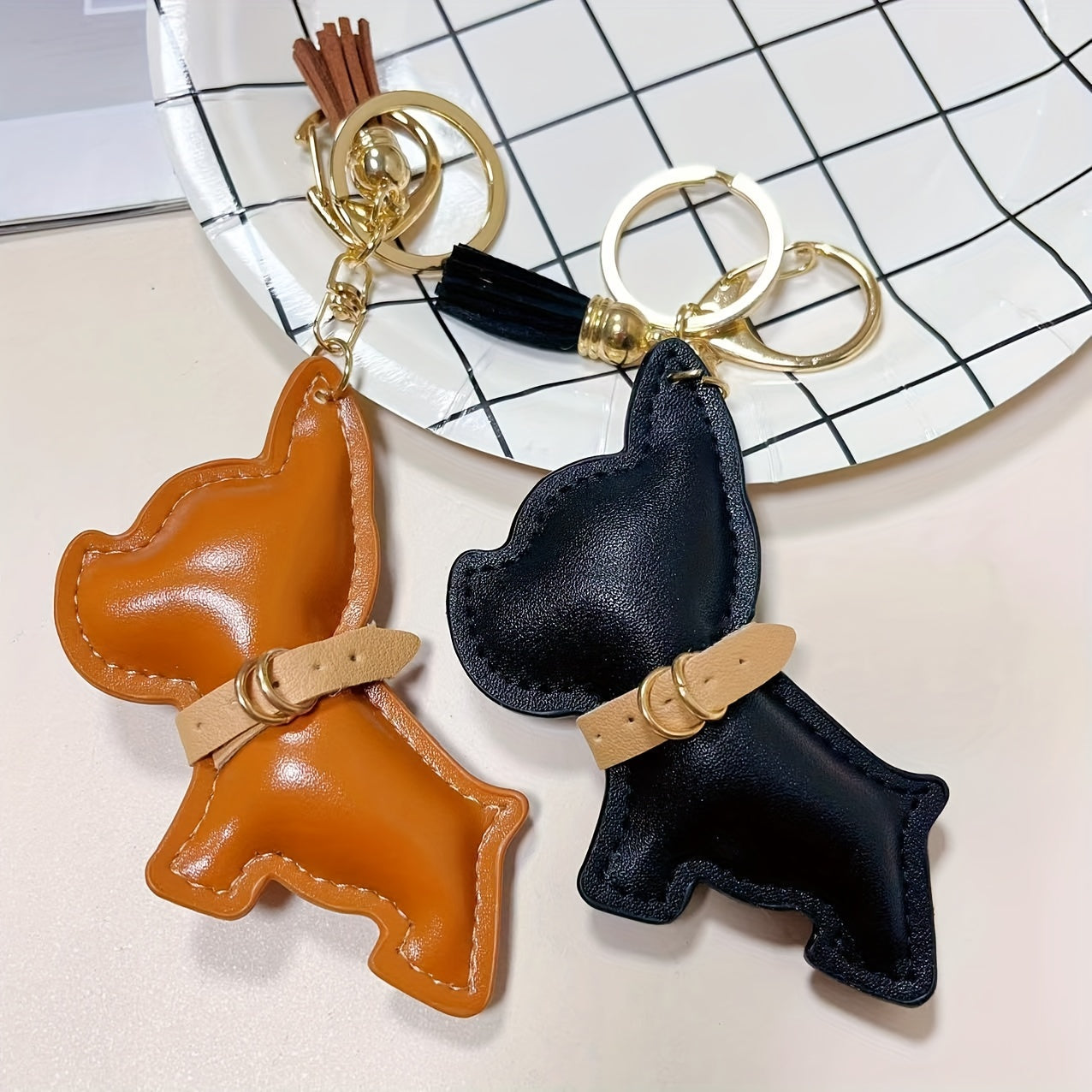 French Bulldog Leather Dog Accessory for Flat-Face Breeds-fadou
