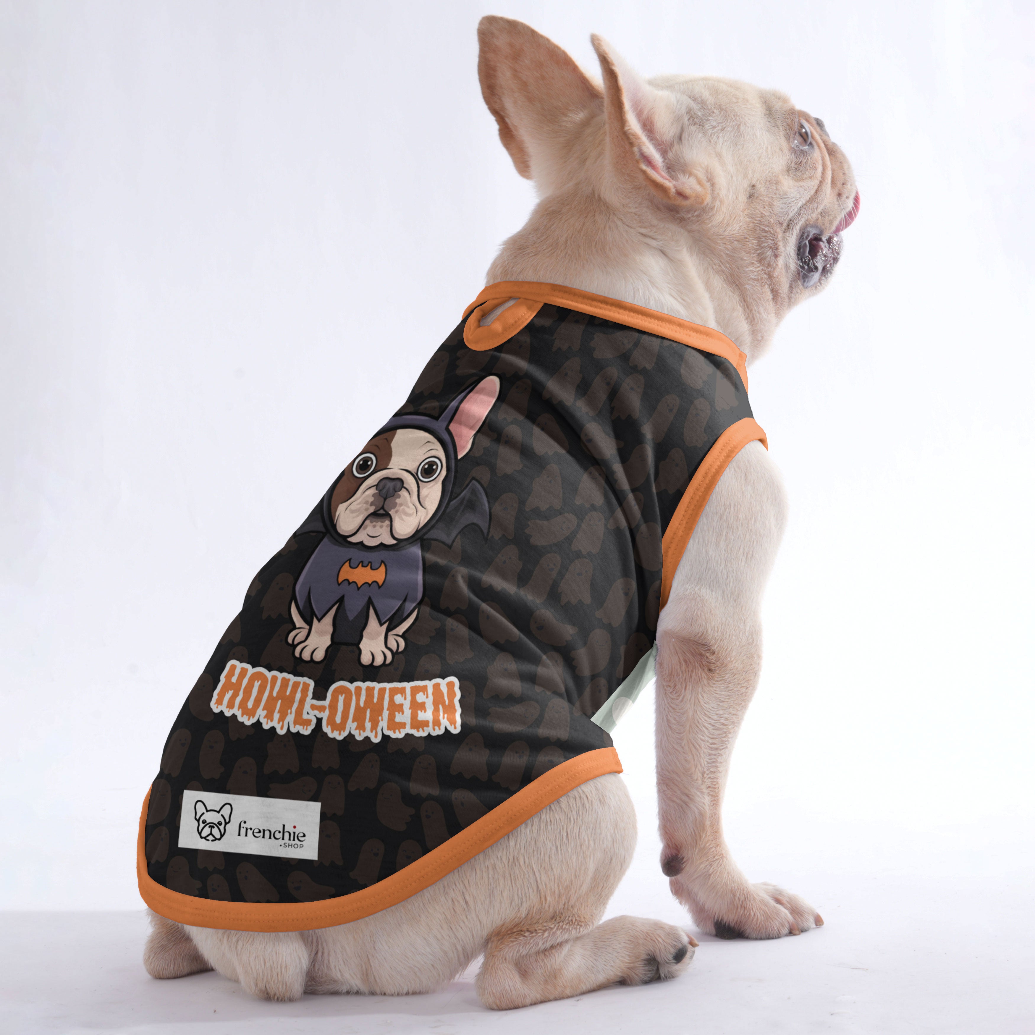 French Bulldog Halloween Dog Outfit for Short-Nosed Dogs-fadou