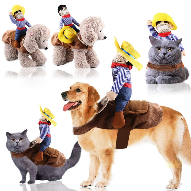 Cowboy French Bulldog Festive Costume for Flat-Face Breeds-fadou