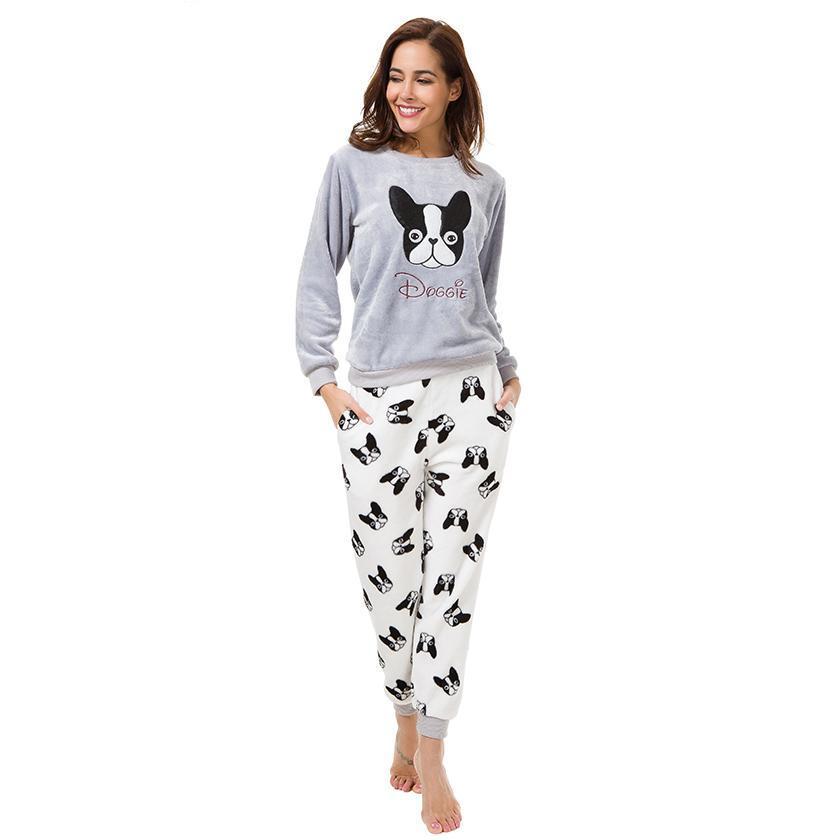 French Bulldog Winter Cotton Pajamas for Dog Moms & Dads-fadou