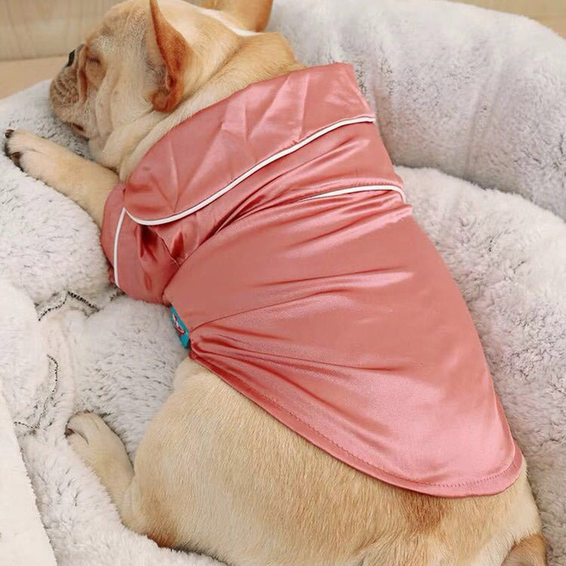 Silk French Bulldog Cozy Pajama Set for Dog Moms & Dads-fadou