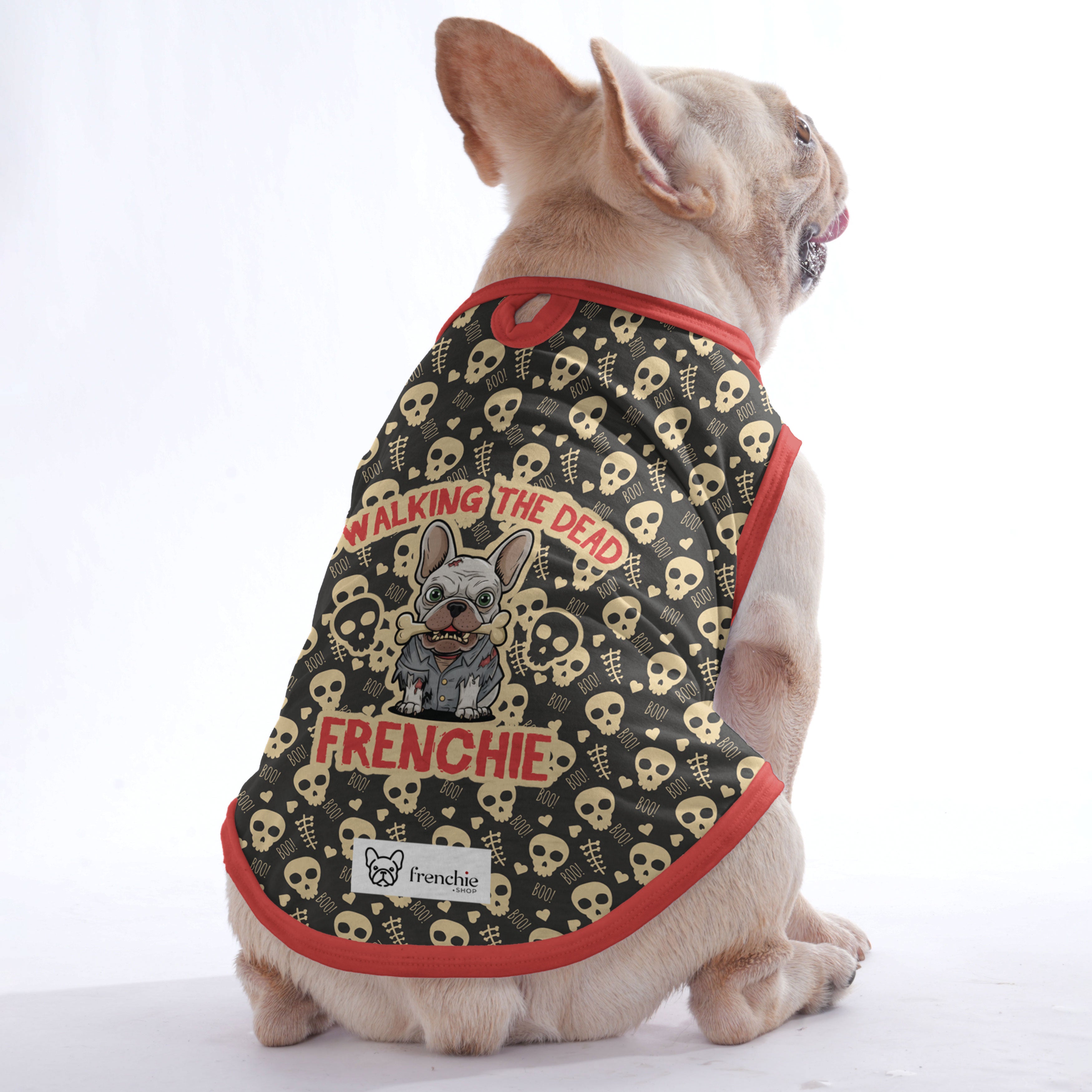 French Bulldog Halloween Dog Shirt for Outdoor Adventures-fadou