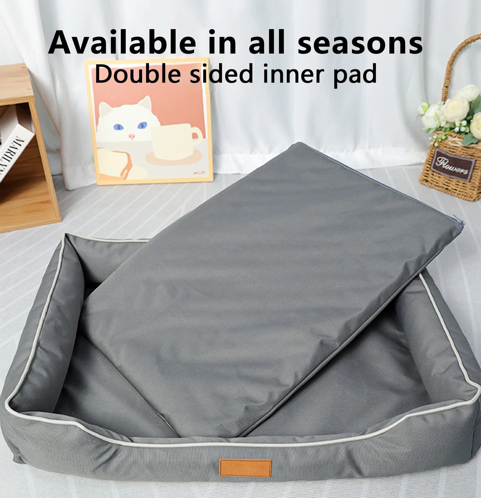 French Bulldog Comfortable Cozy Sofa Bed for Small Breeds-fadou