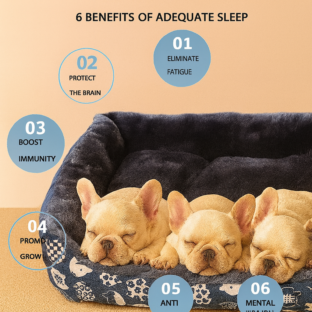 Furvana French Bulldog Cozy Sofa Bed for Travel Comfort-fadou