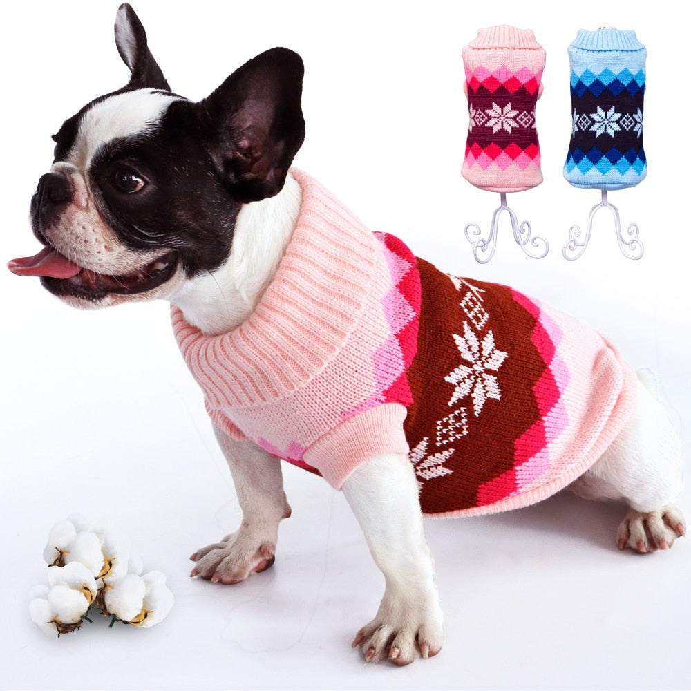 French Bulldog Christmas Knit Sweater for Brachycephalic Dogs-fadou