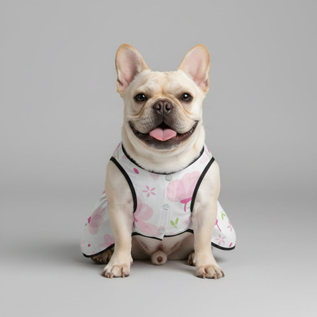 Zoya French Bulldog Summer Dress for Outdoor Adventures-fadou