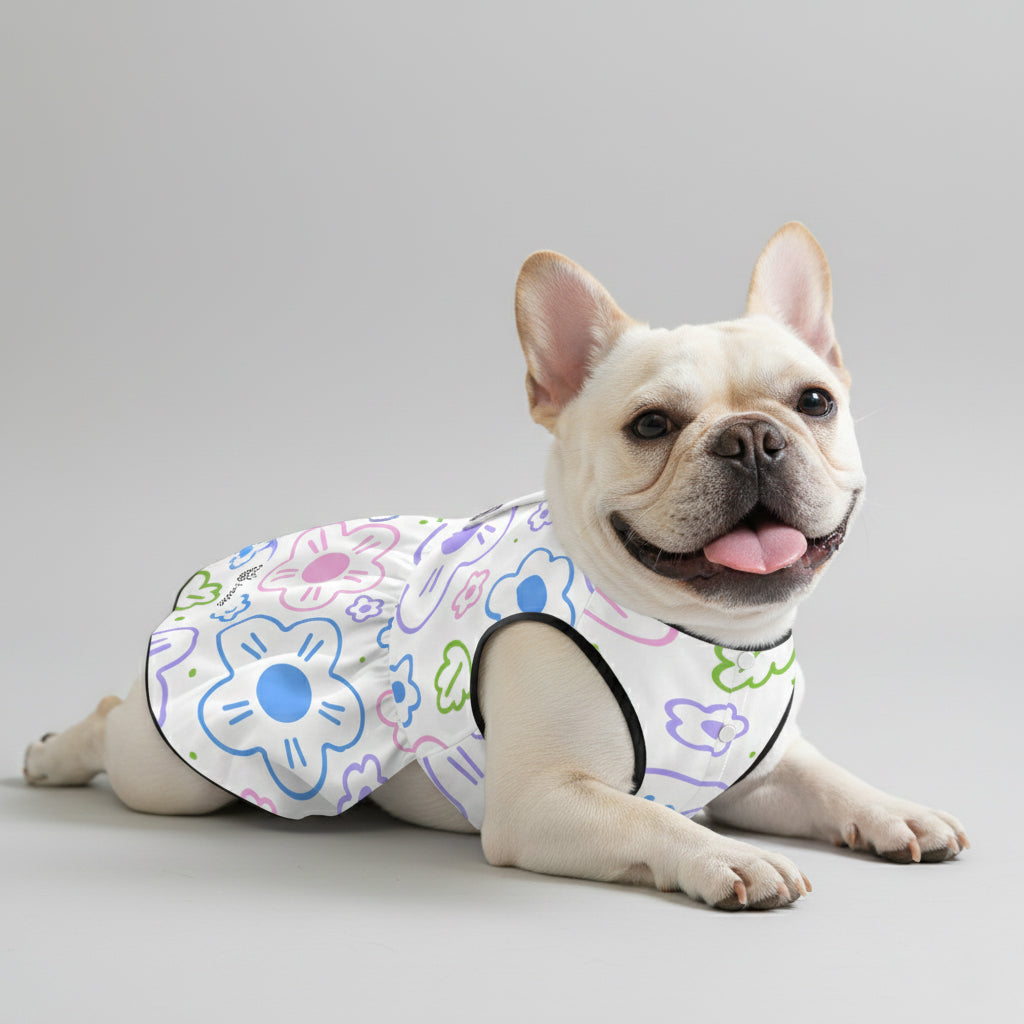 Ella French Bulldog Summer Dress for Outdoor Adventures-fadou