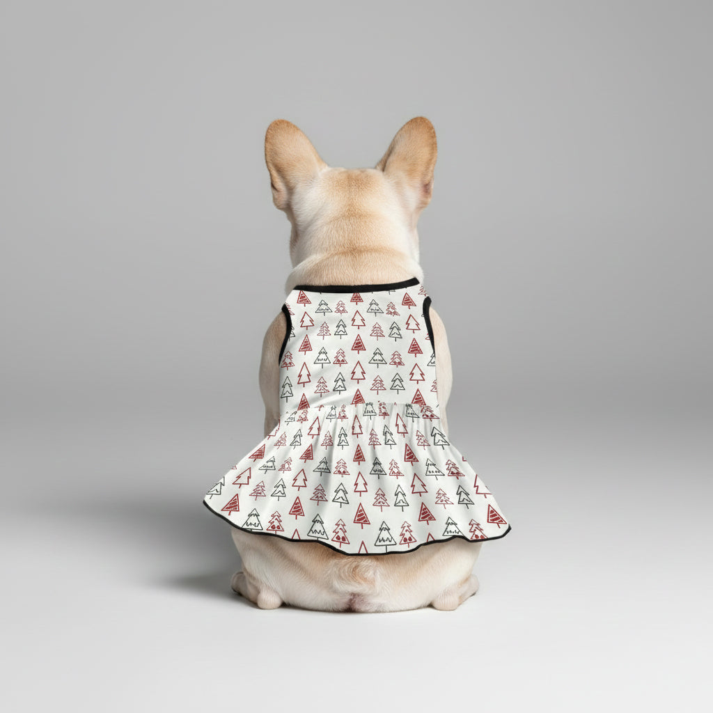 French Bulldog Christmas Summer Dress for Short-Nosed Dogs-fadou