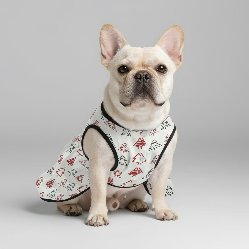 French Bulldog Christmas Summer Dress for Short-Nosed Dogs-fadou