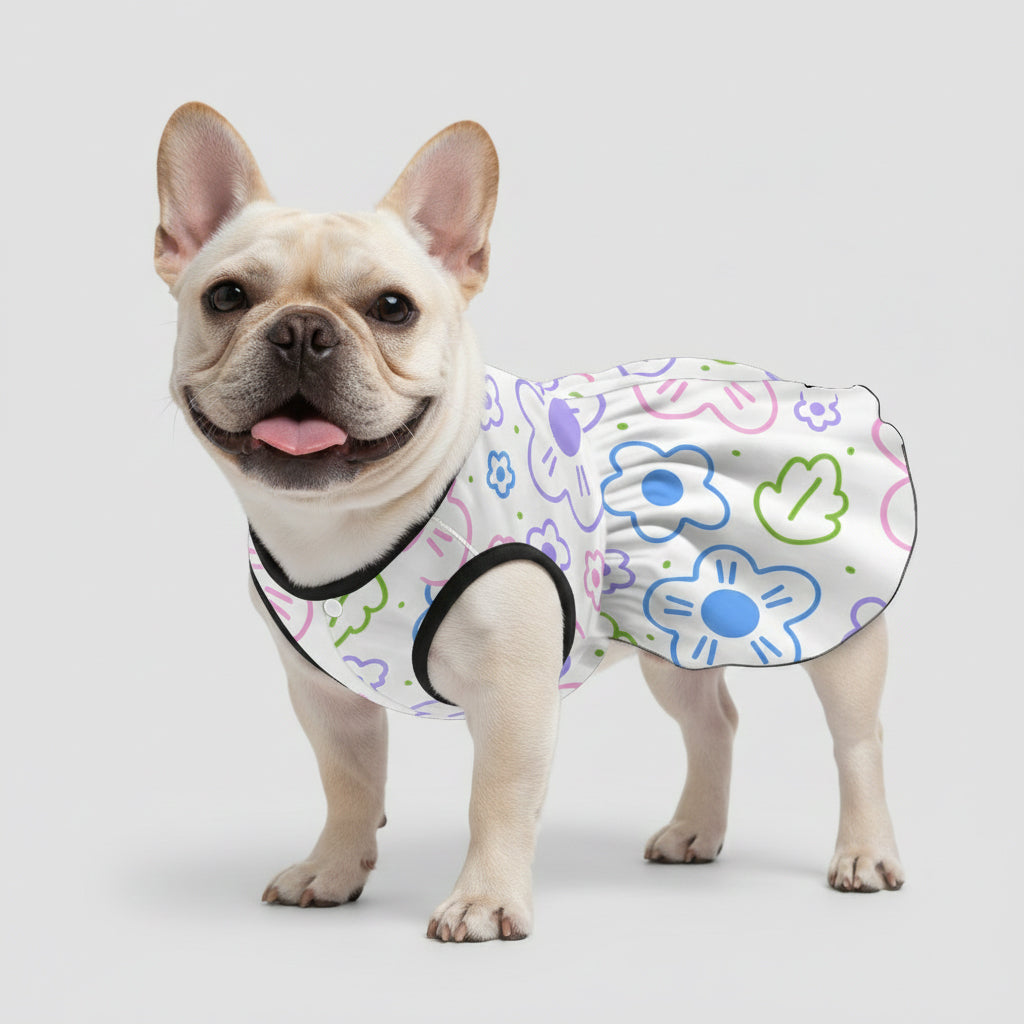 Ella French Bulldog Summer Dress for Outdoor Adventures-fadou