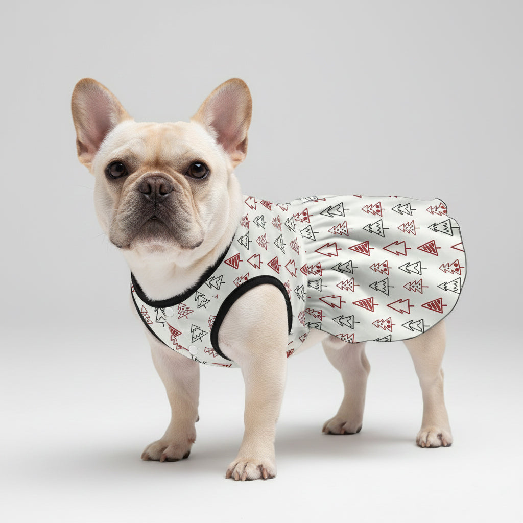French Bulldog Christmas Summer Dress for Short-Nosed Dogs-fadou
