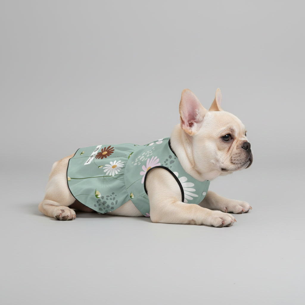 Autumn French Bulldog Cute Dress for Outdoor Adventures-fadou