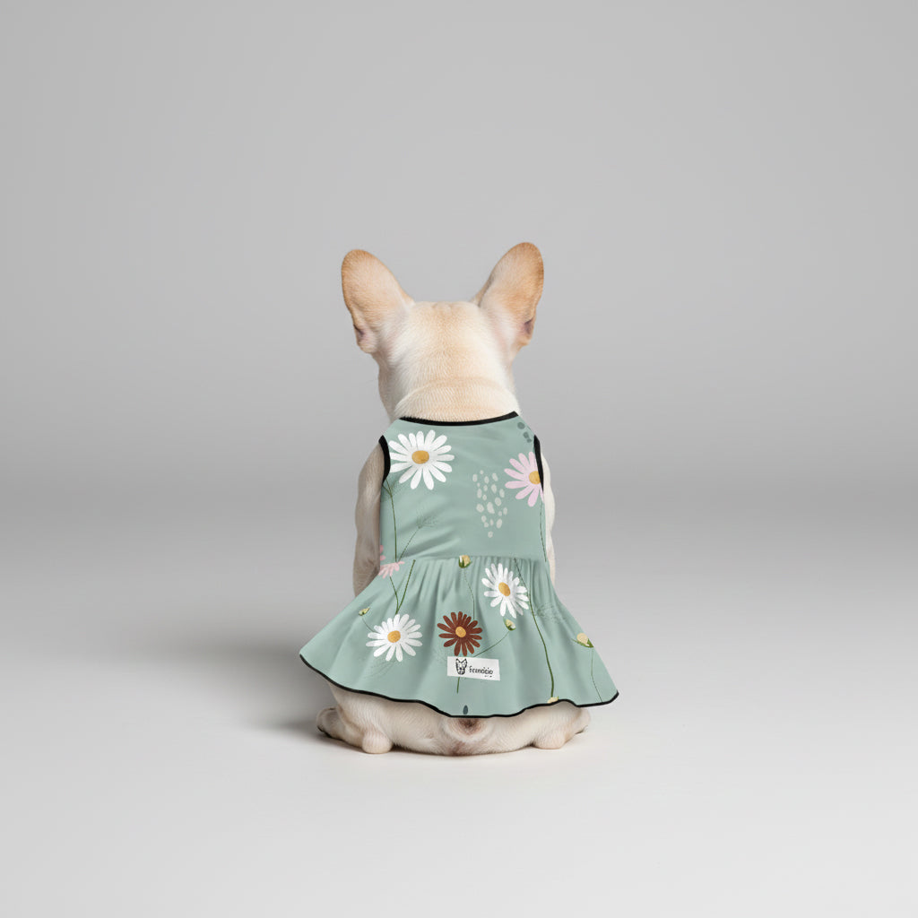 Autumn French Bulldog Cute Dress for Outdoor Adventures-fadou