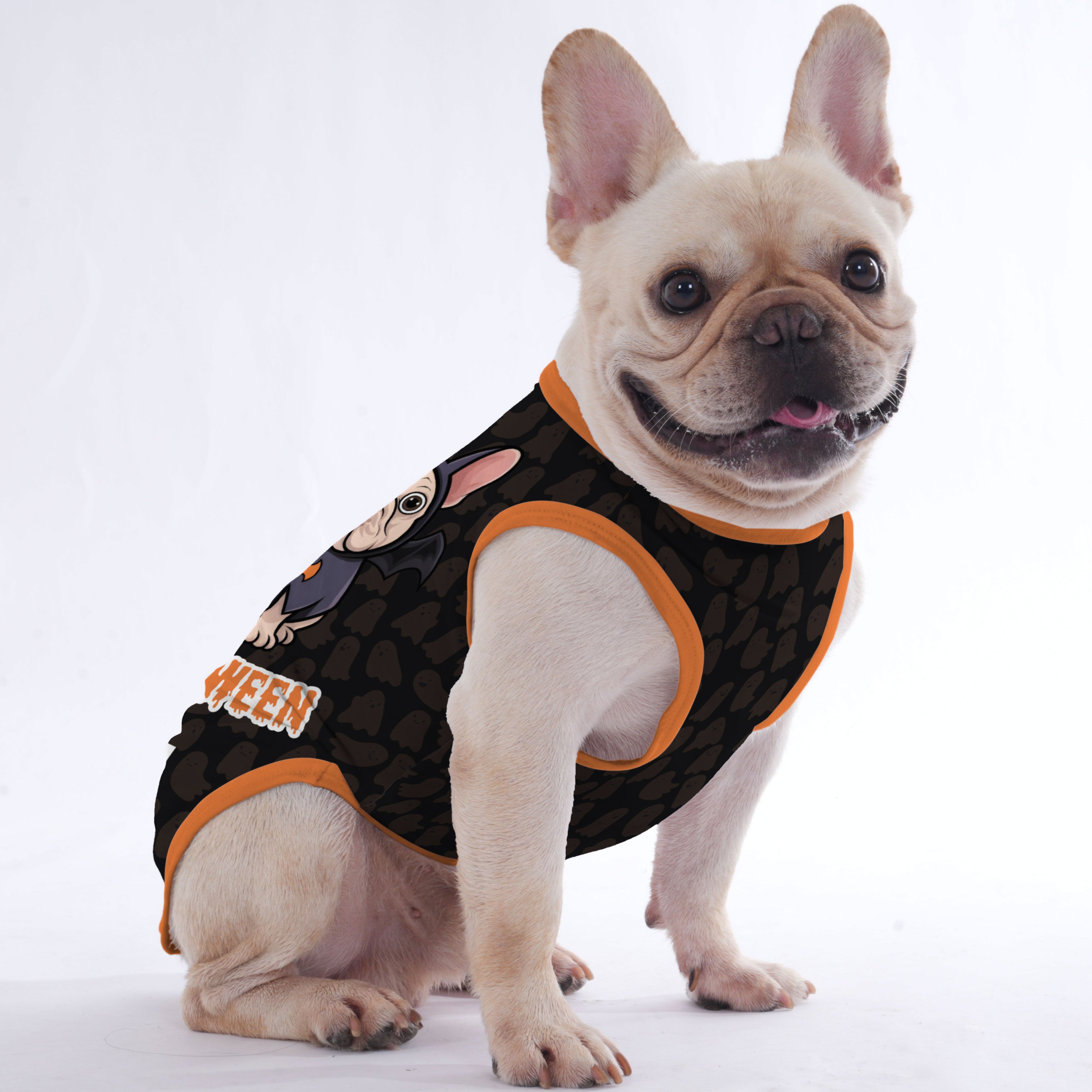 French Bulldog Halloween Dog Outfit for Short-Nosed Dogs-fadou