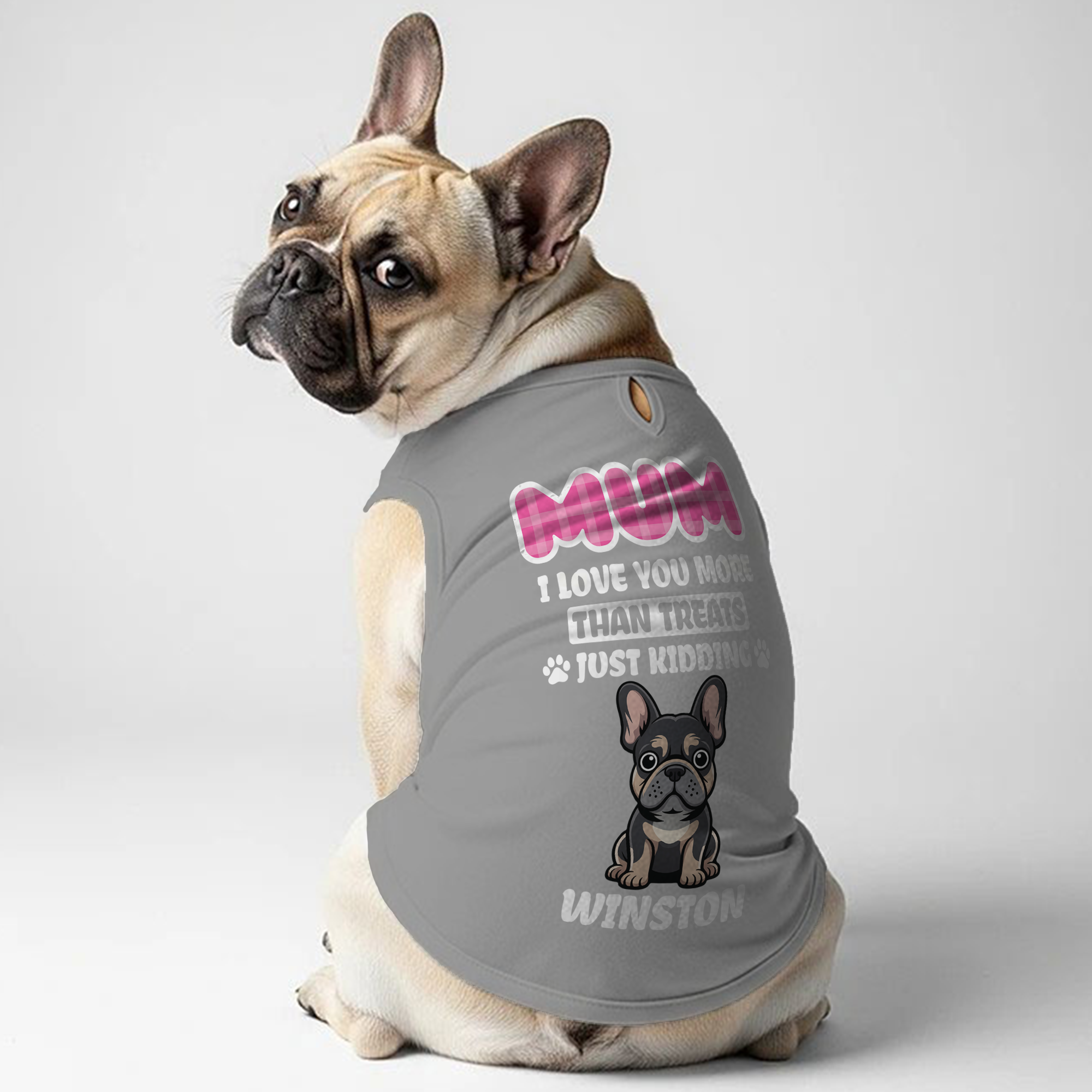 Frenchie Personalized Dog Lover Tee for Dog Moms & Dads-fadou