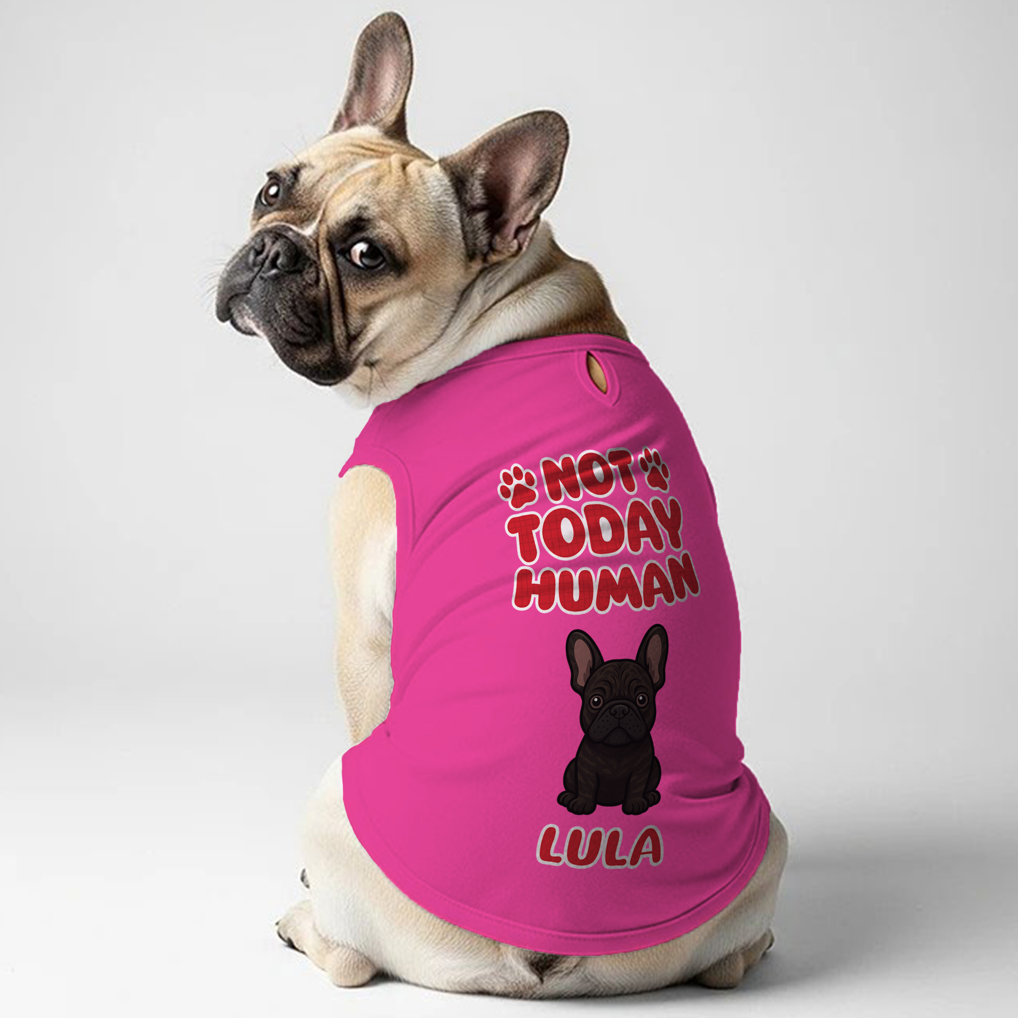 French Bulldog Personalized Cotton T-Shirt for Dog Moms & Dads-fadou