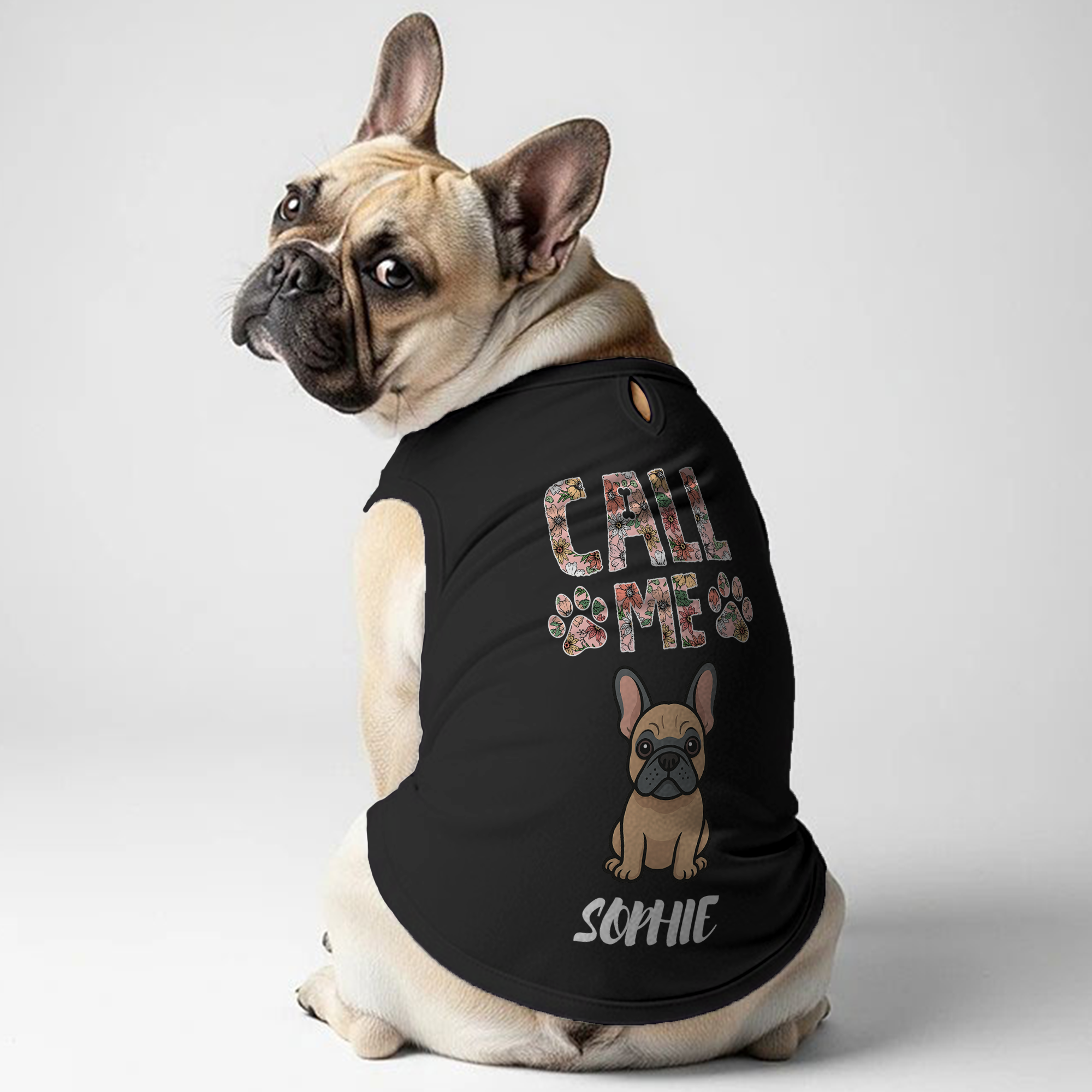 French Bulldog Personalized Cotton T-Shirt for Dog Lovers-fadou
