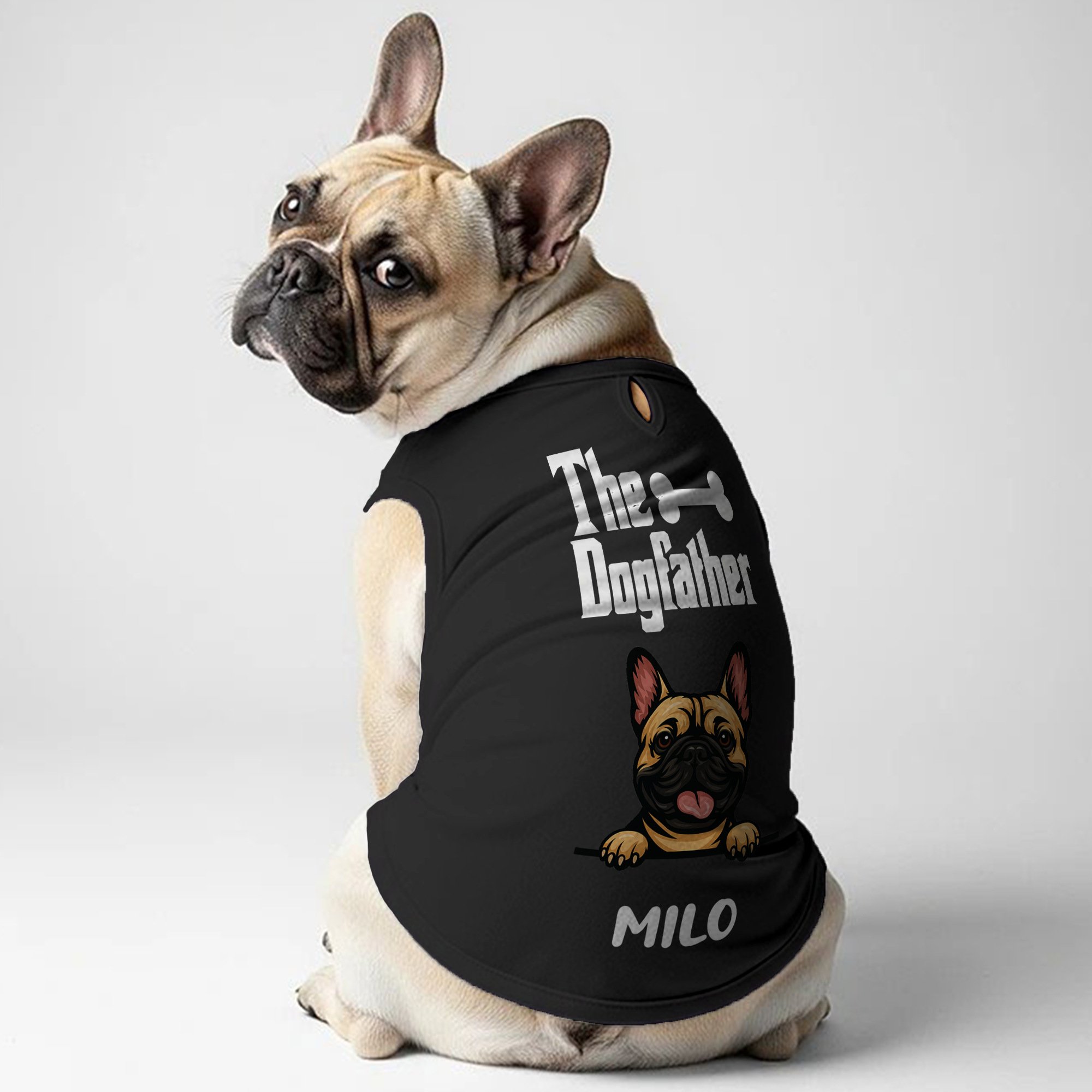 French Bulldog Personalized Graphic Tee for Pet Parents-fadou