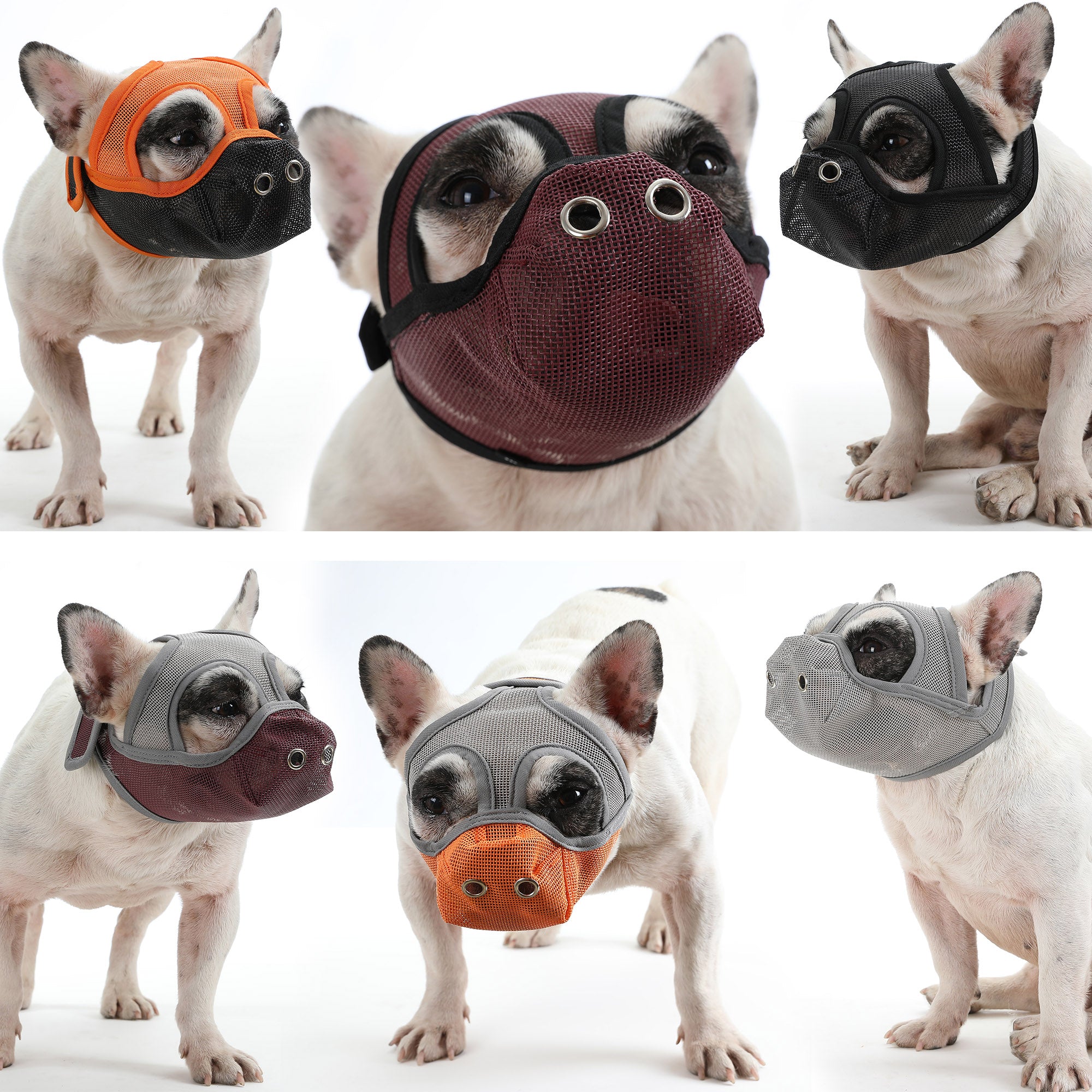 French Bulldog Breathable Safety Muzzle for Short-Nosed Dogs-fadou