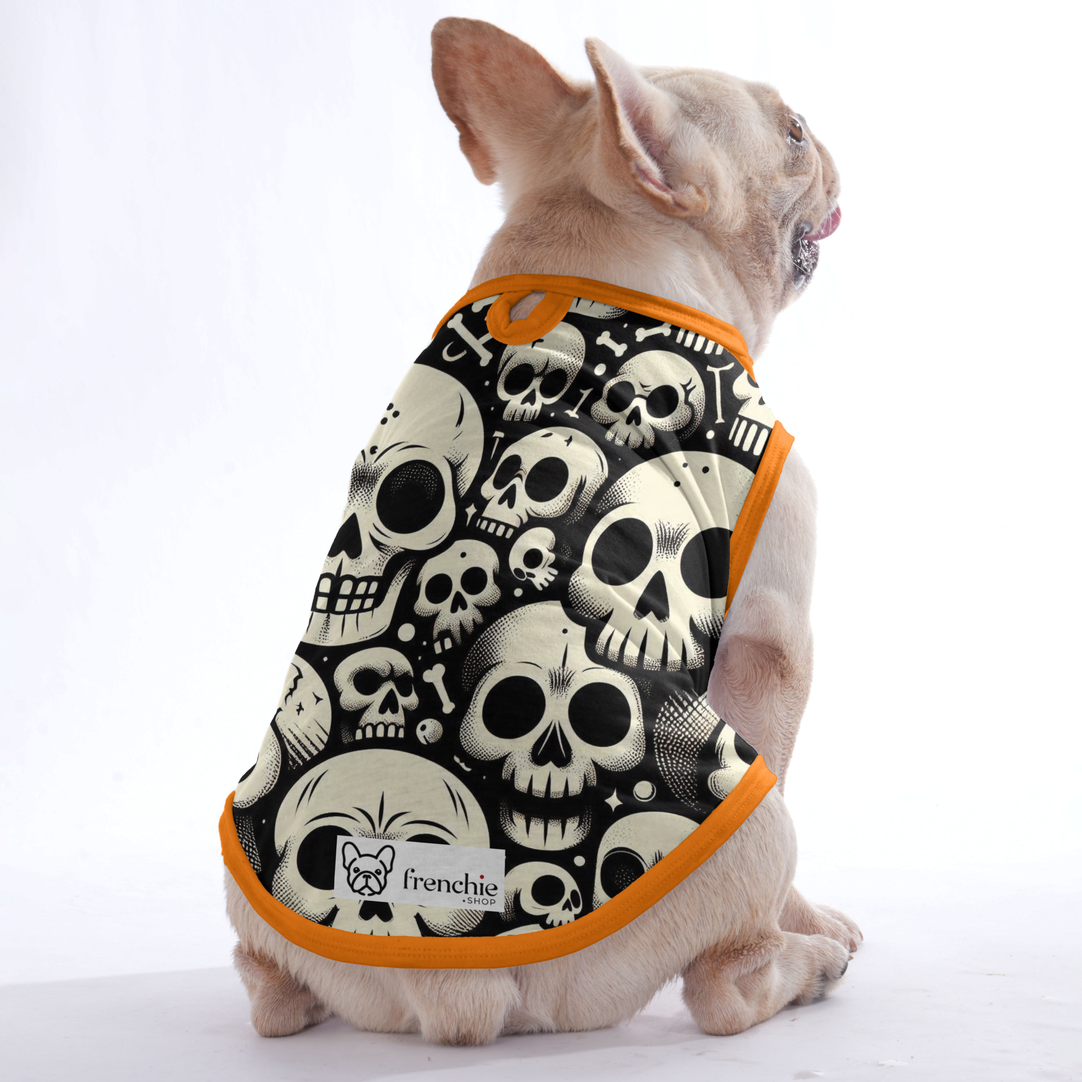 The Skull - Shirt for Frenchies - Frenchie Shop Original for Pet Parents-fadou