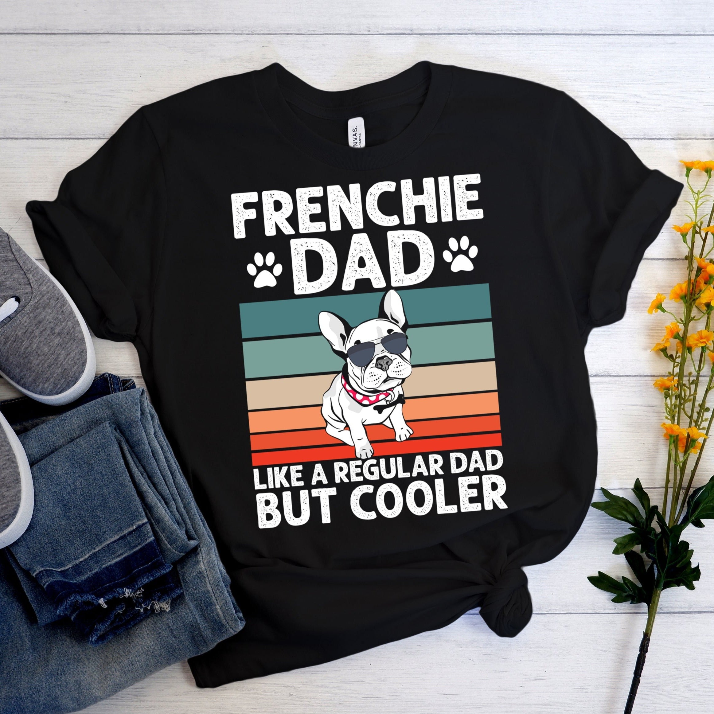 Frenchie Dad - Unisex T-Shirt for Dog Lovers and Owners-fadou