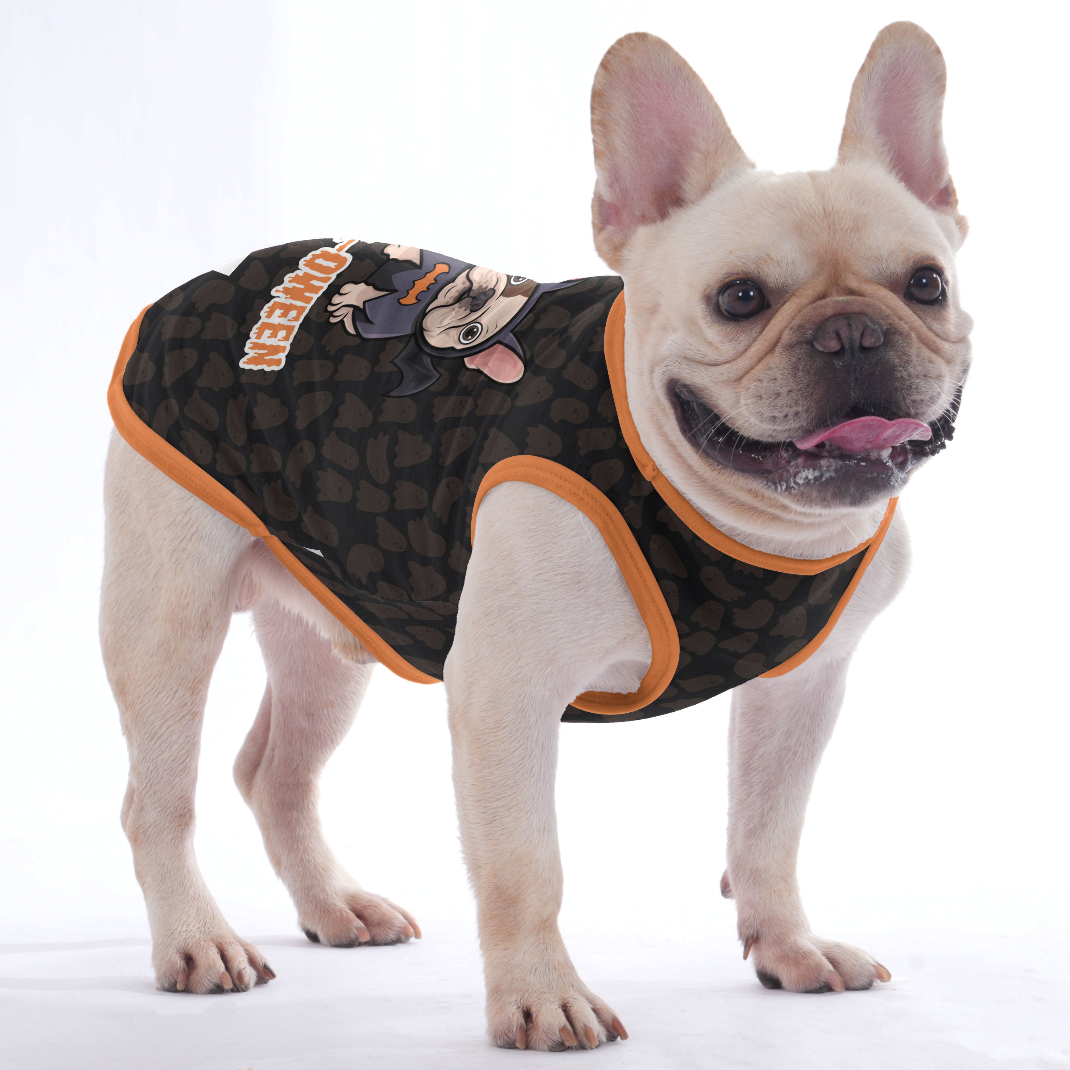 French Bulldog Halloween Dog Outfit for Short-Nosed Dogs-fadou