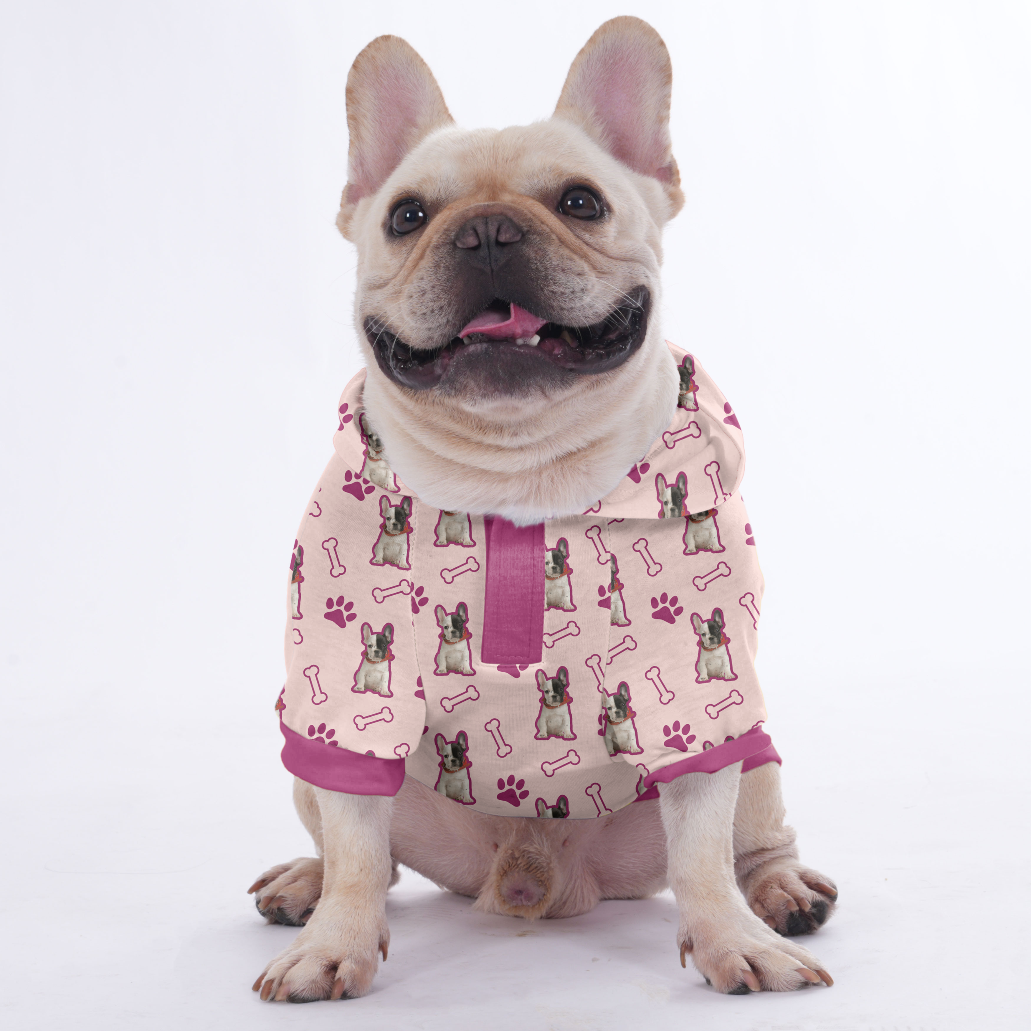 French Bulldog Custom Dog Hoodie for Outdoor Adventures-fadou