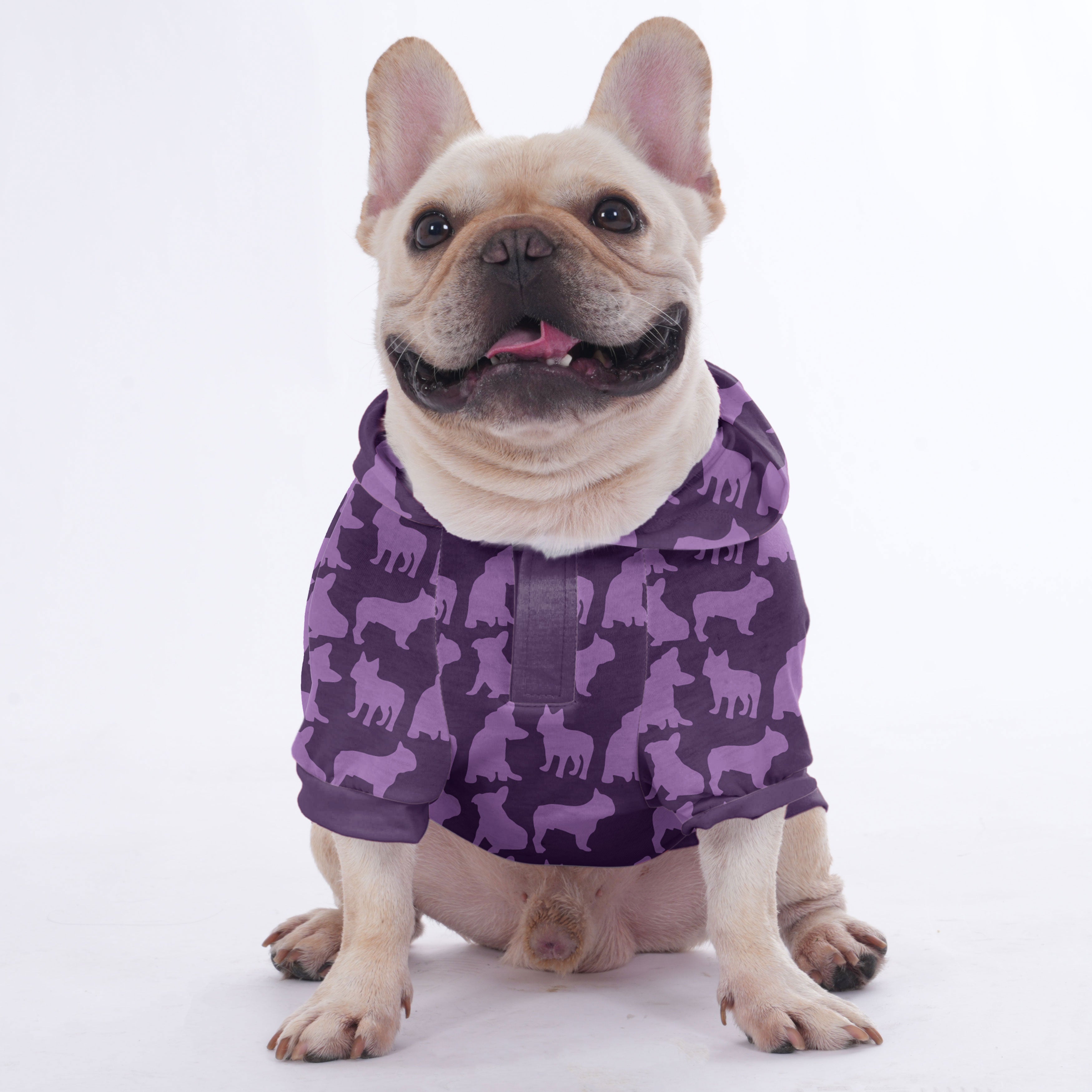 Groucho French Bulldog Cozy Hoodie for Short-Nosed Dogs-fadou