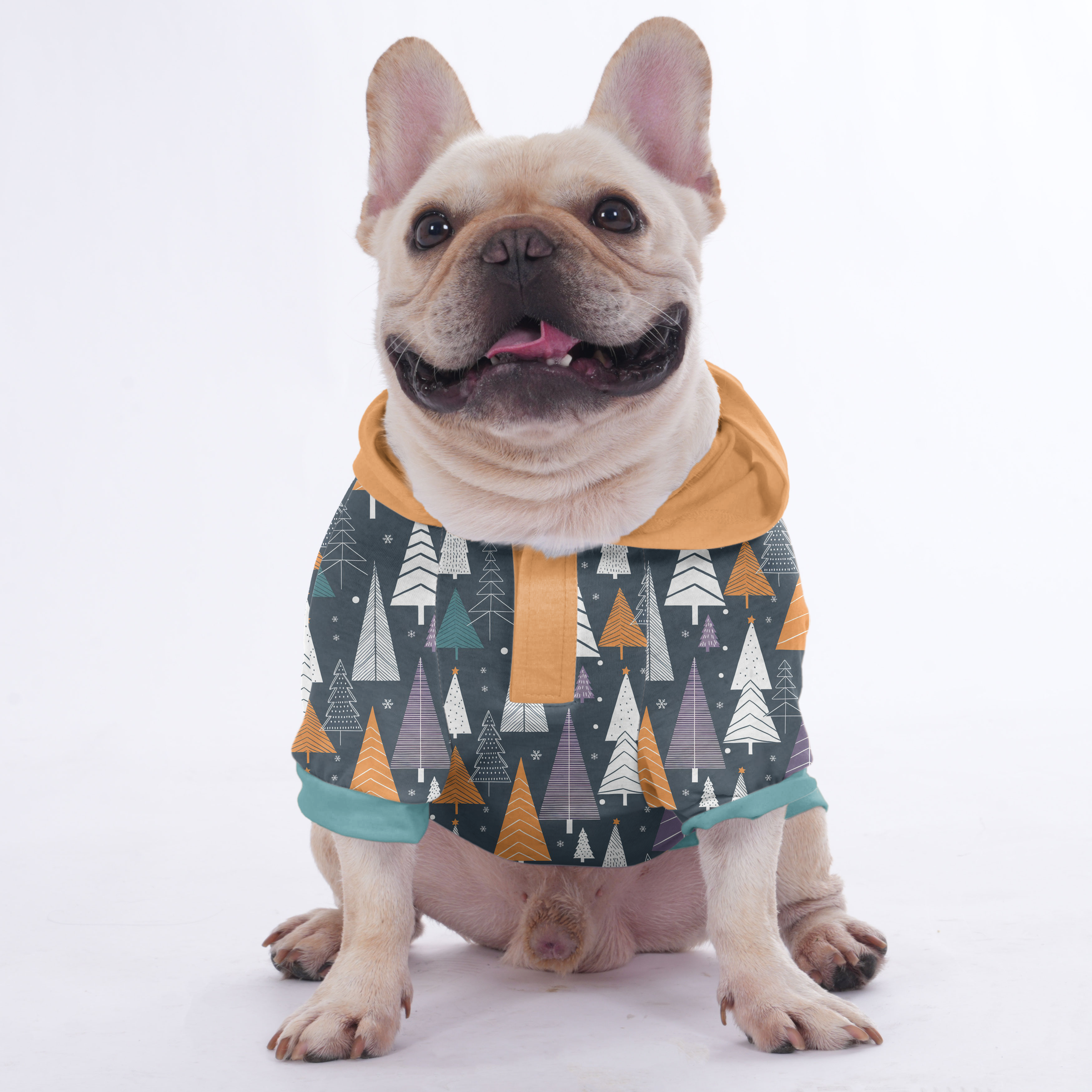 Jess French Bulldog Fleece Hoodie for Brachycephalic Dogs-fadou