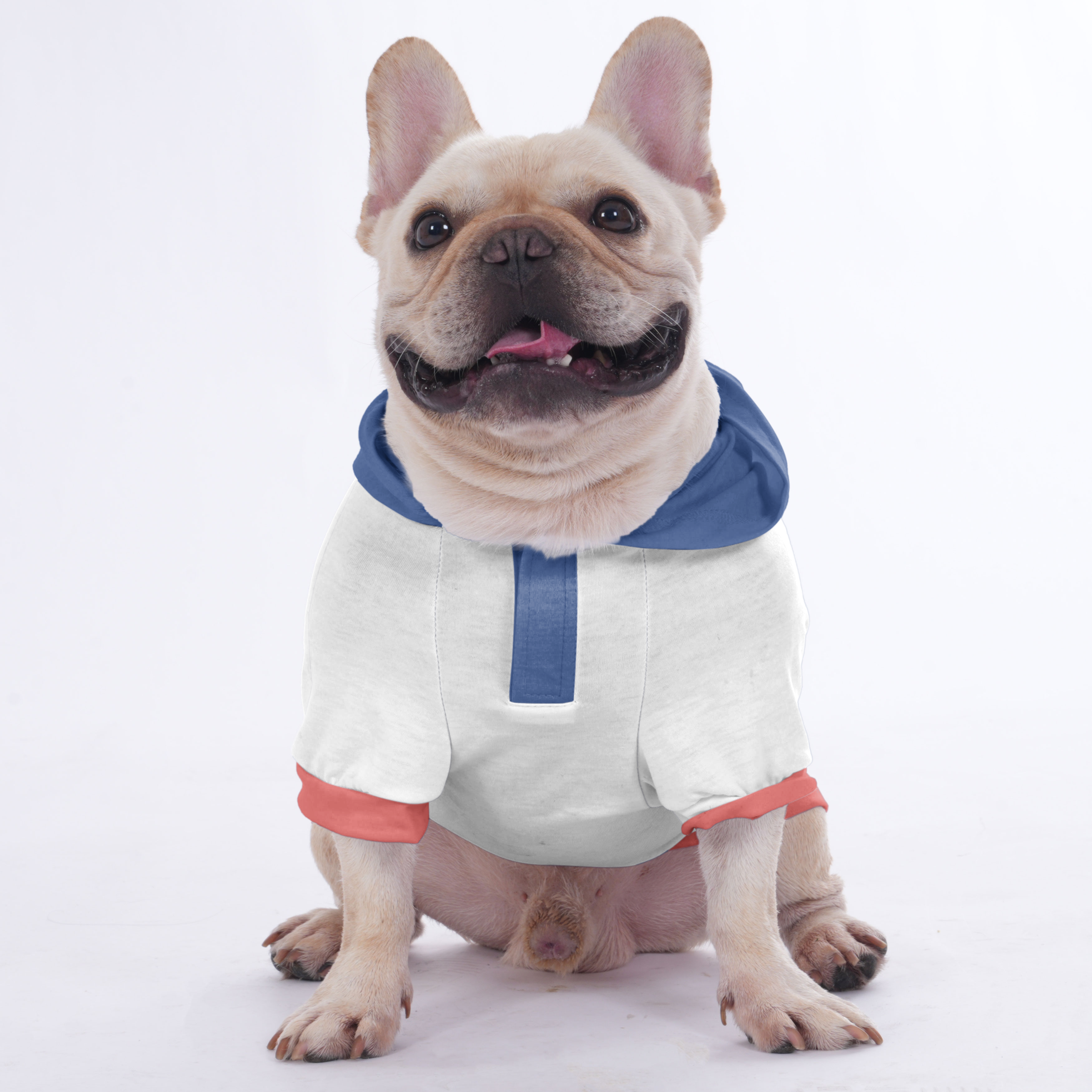 Petey French Bulldog Fleece Hoodie for Flat-Face Breeds-fadou