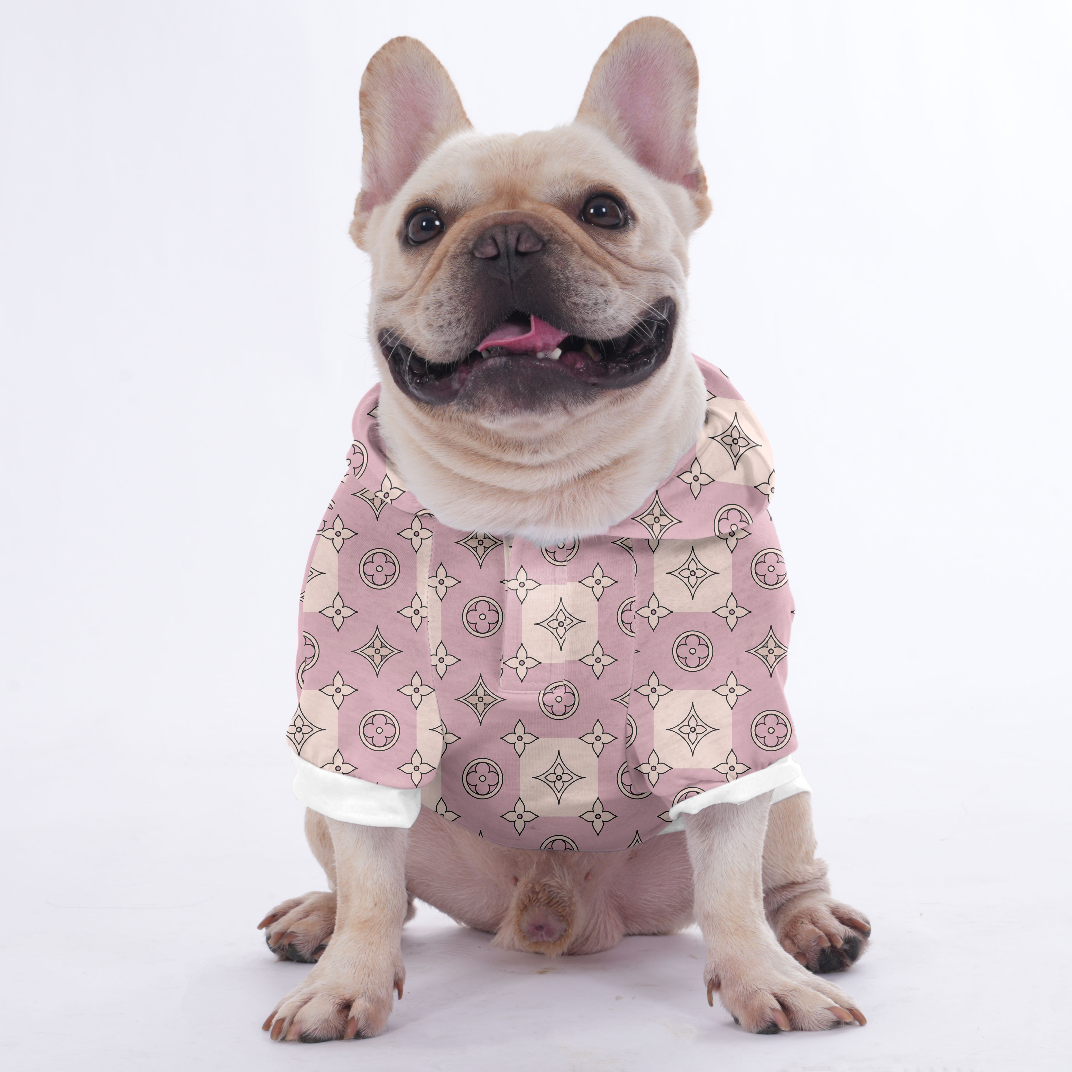 Diamond French Bulldog Dog Hoodie for Outdoor Adventures-fadou