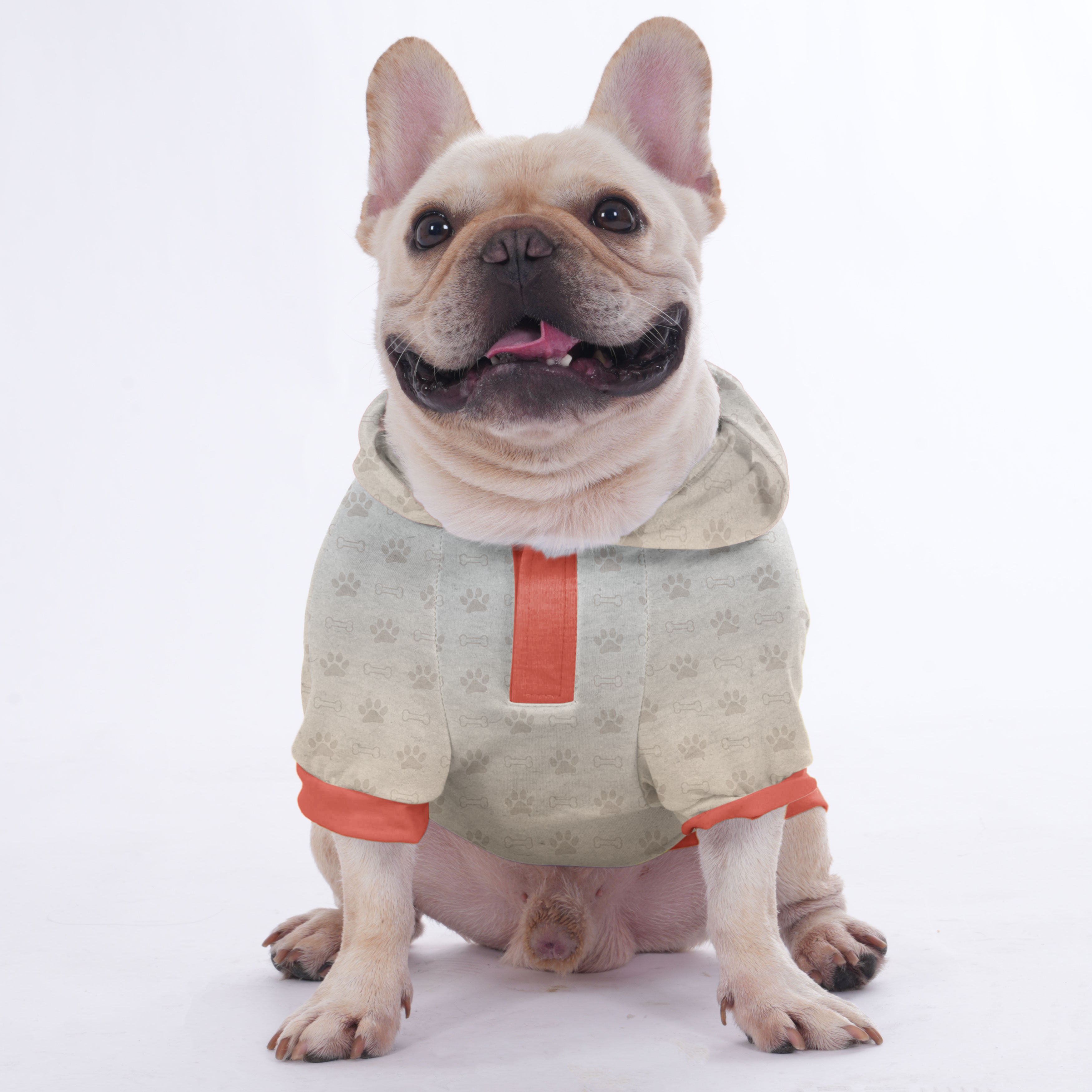 French Bulldog Custom Fleece Hoodie for Brachycephalic Dogs-fadou