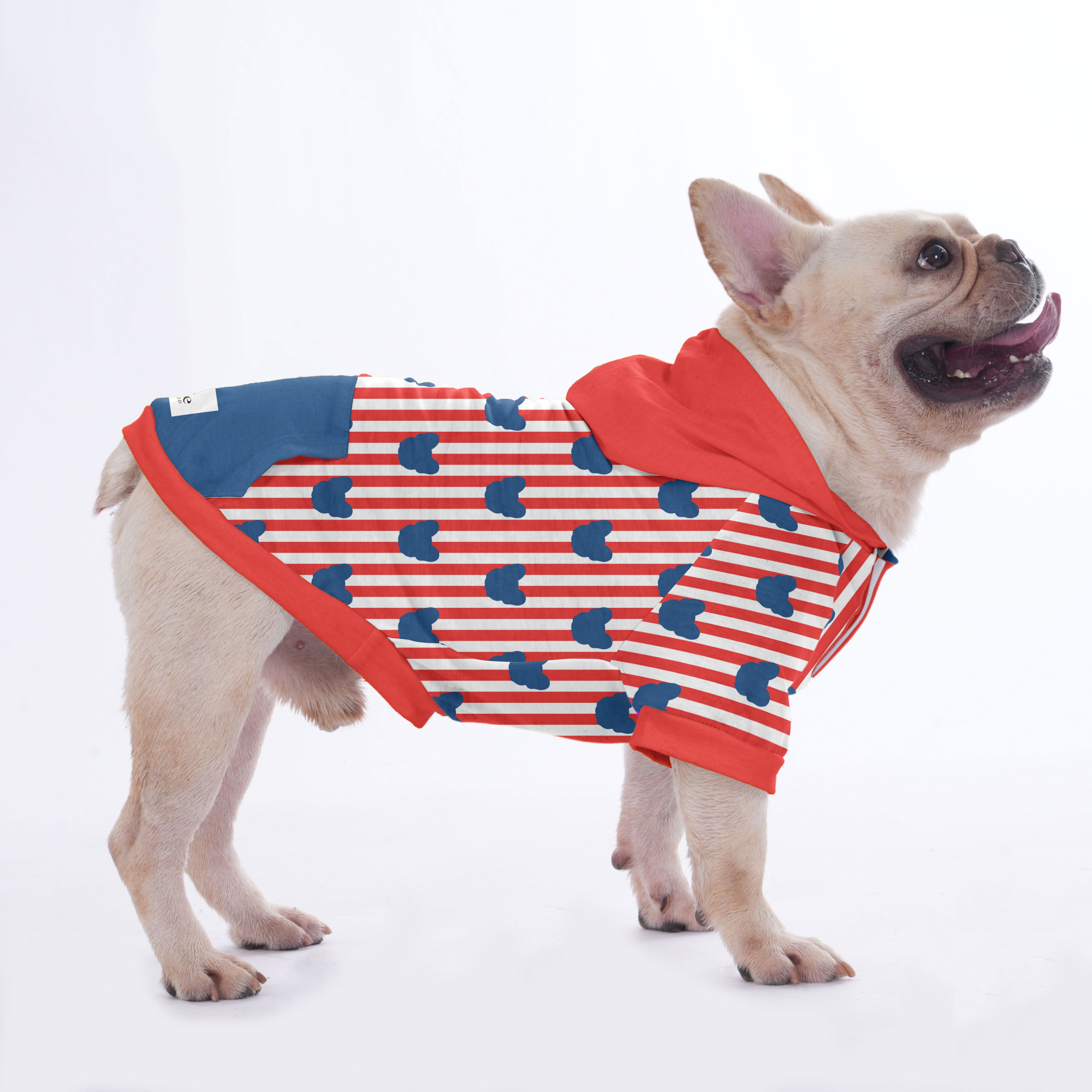 Poof French Bulldog Fleece Hoodie for Training Sessions-fadou