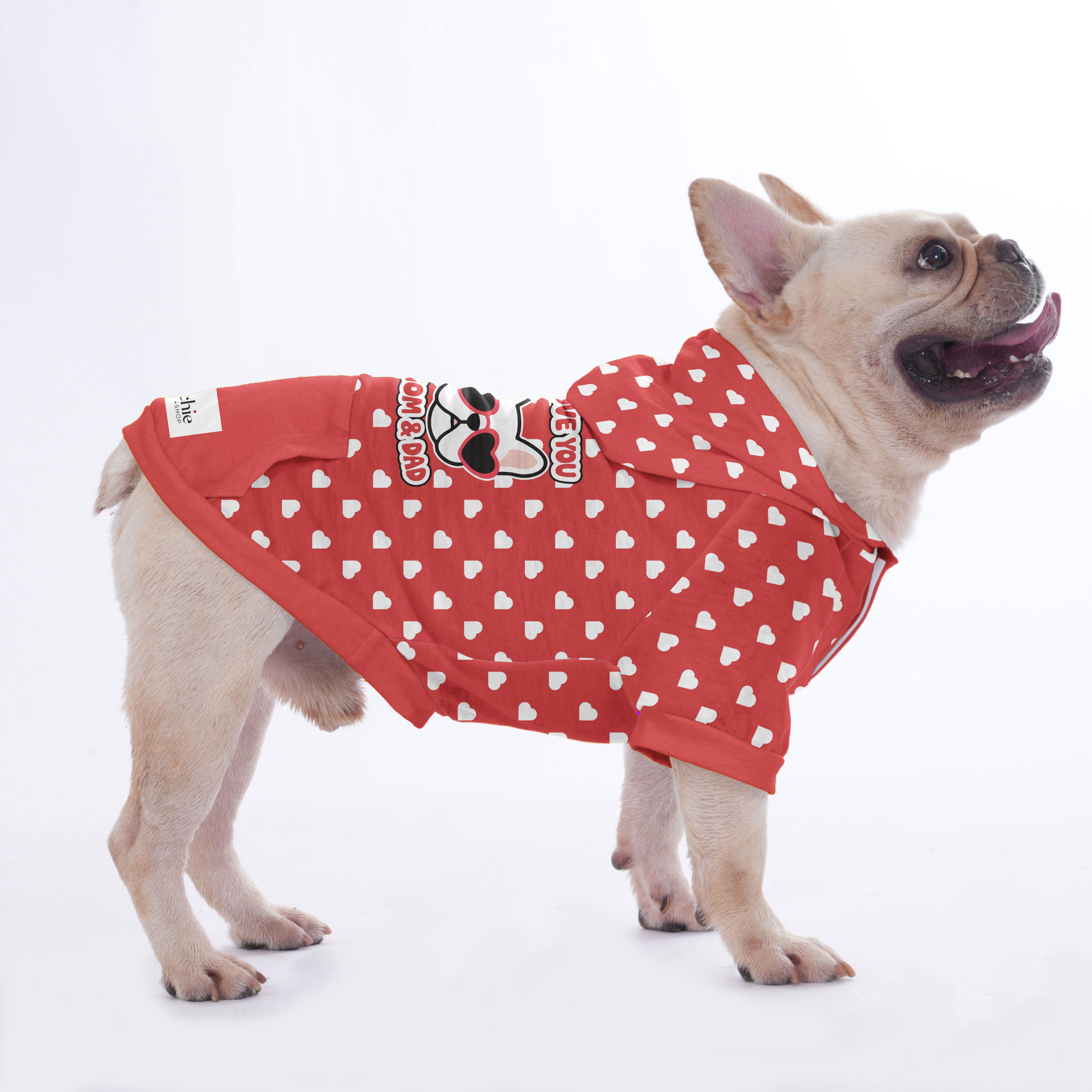 Teeny French Bulldog Dog Hoodie for Brachycephalic Dogs-fadou