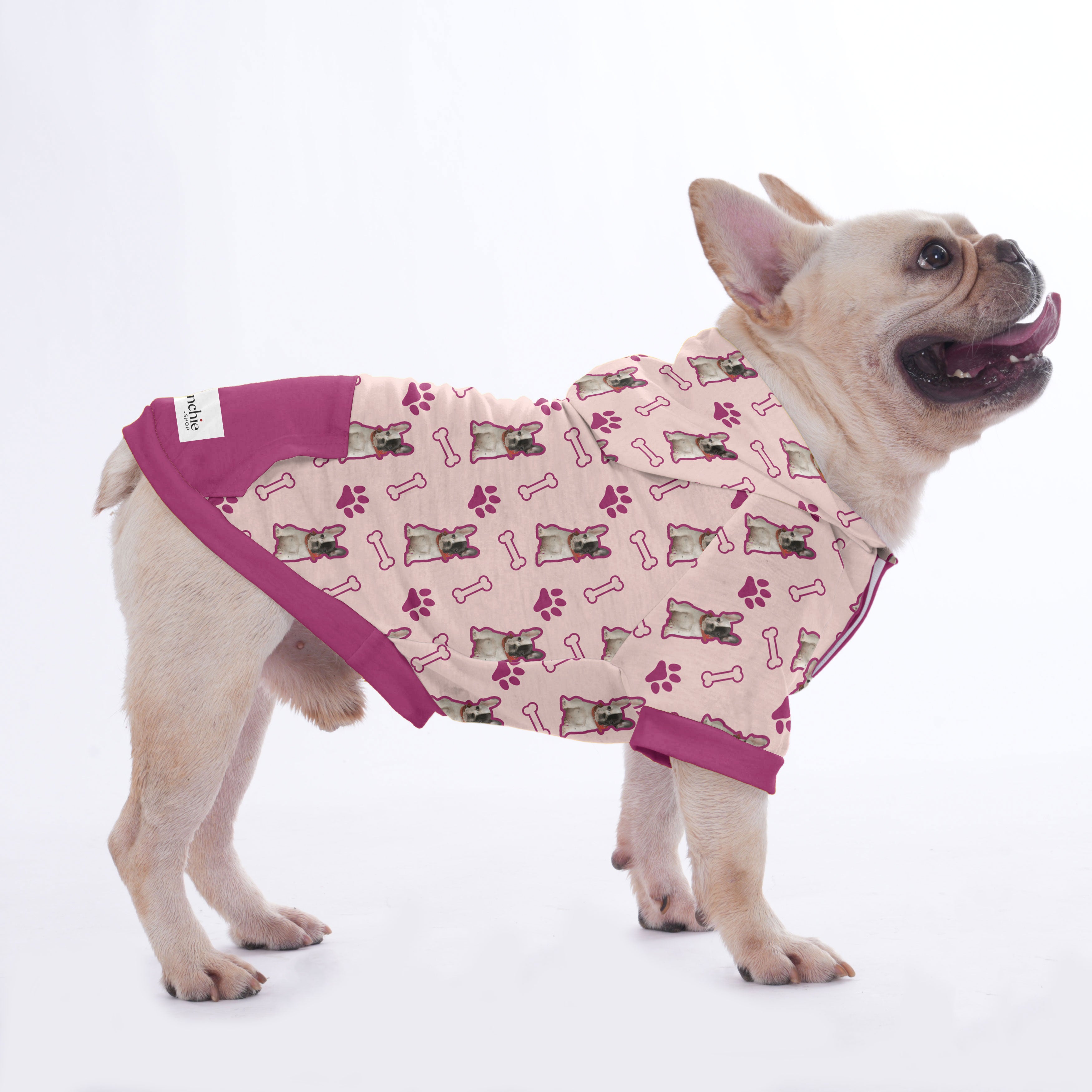 French Bulldog Custom Dog Hoodie for Outdoor Adventures-fadou