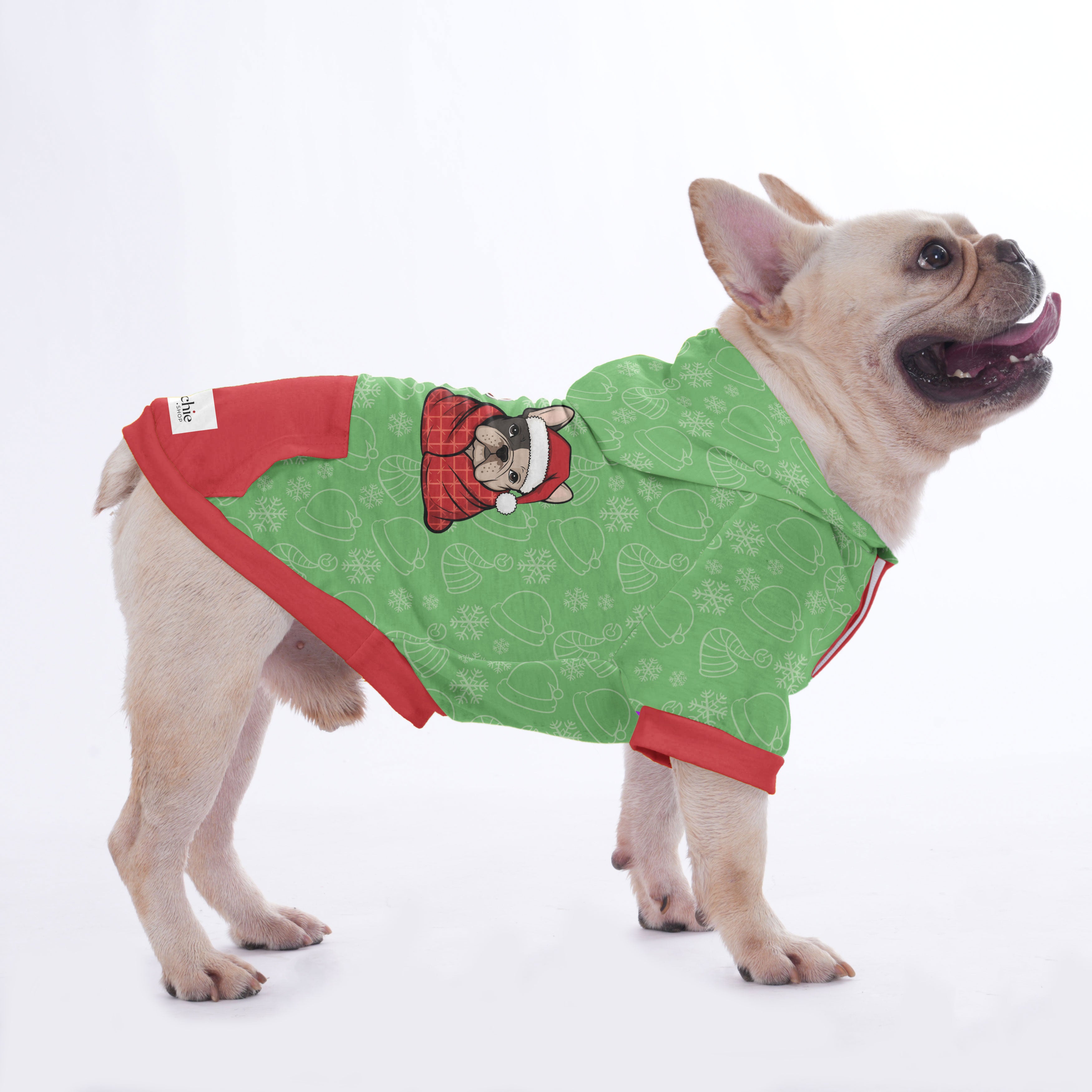 Sapphire French Bulldog Dog Hoodie for Flat-Face Breeds-fadou